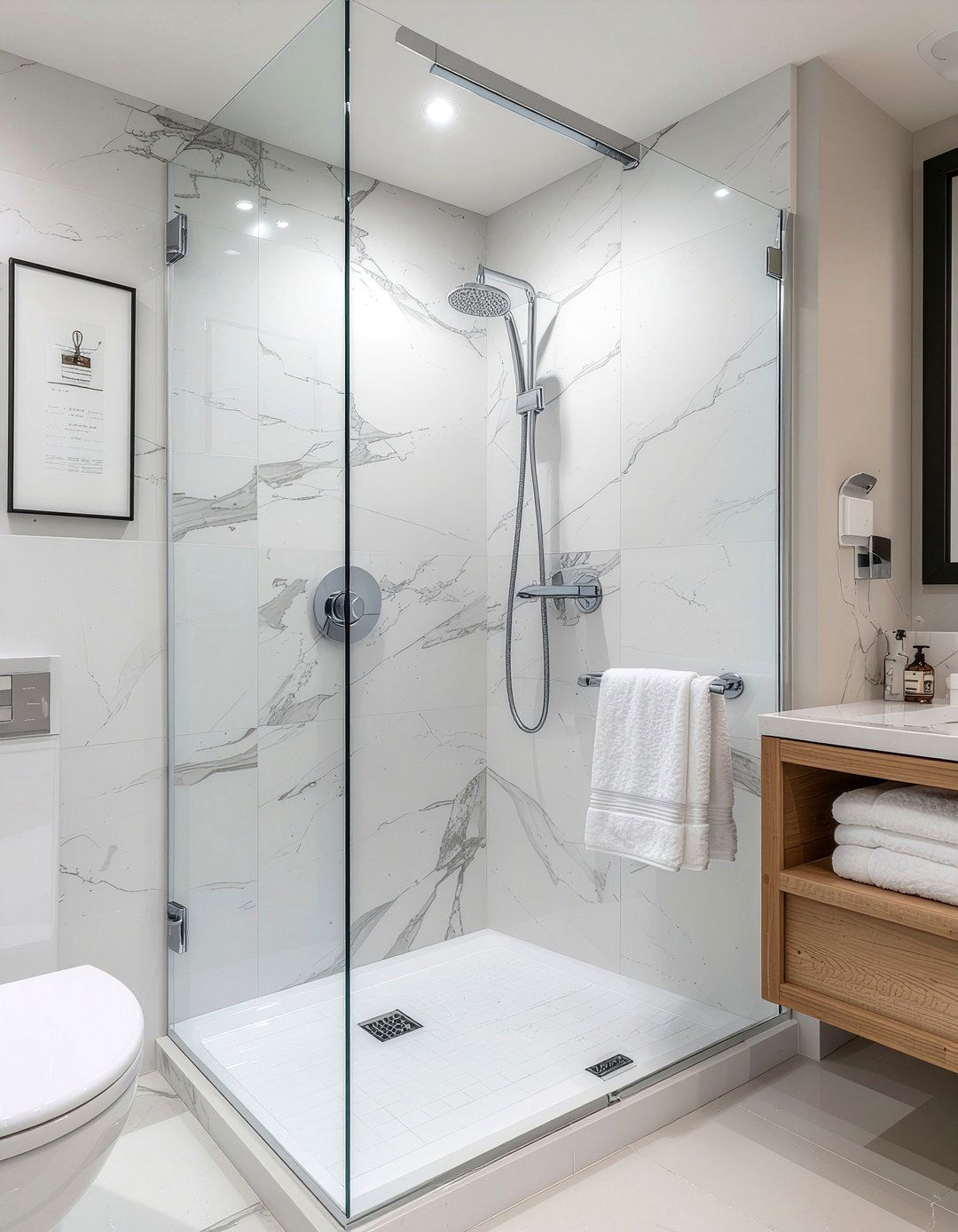 Frameless Glass Shower Door - 30 bathroom glass door ideas
