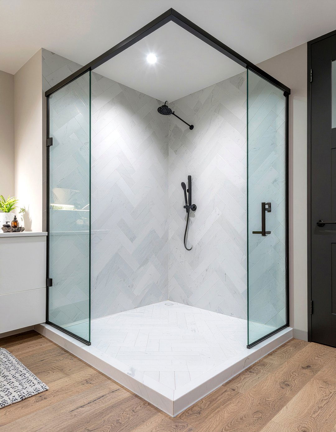 Frameless Glass Shower Enclosure - 30 luxury master bathroom ideas