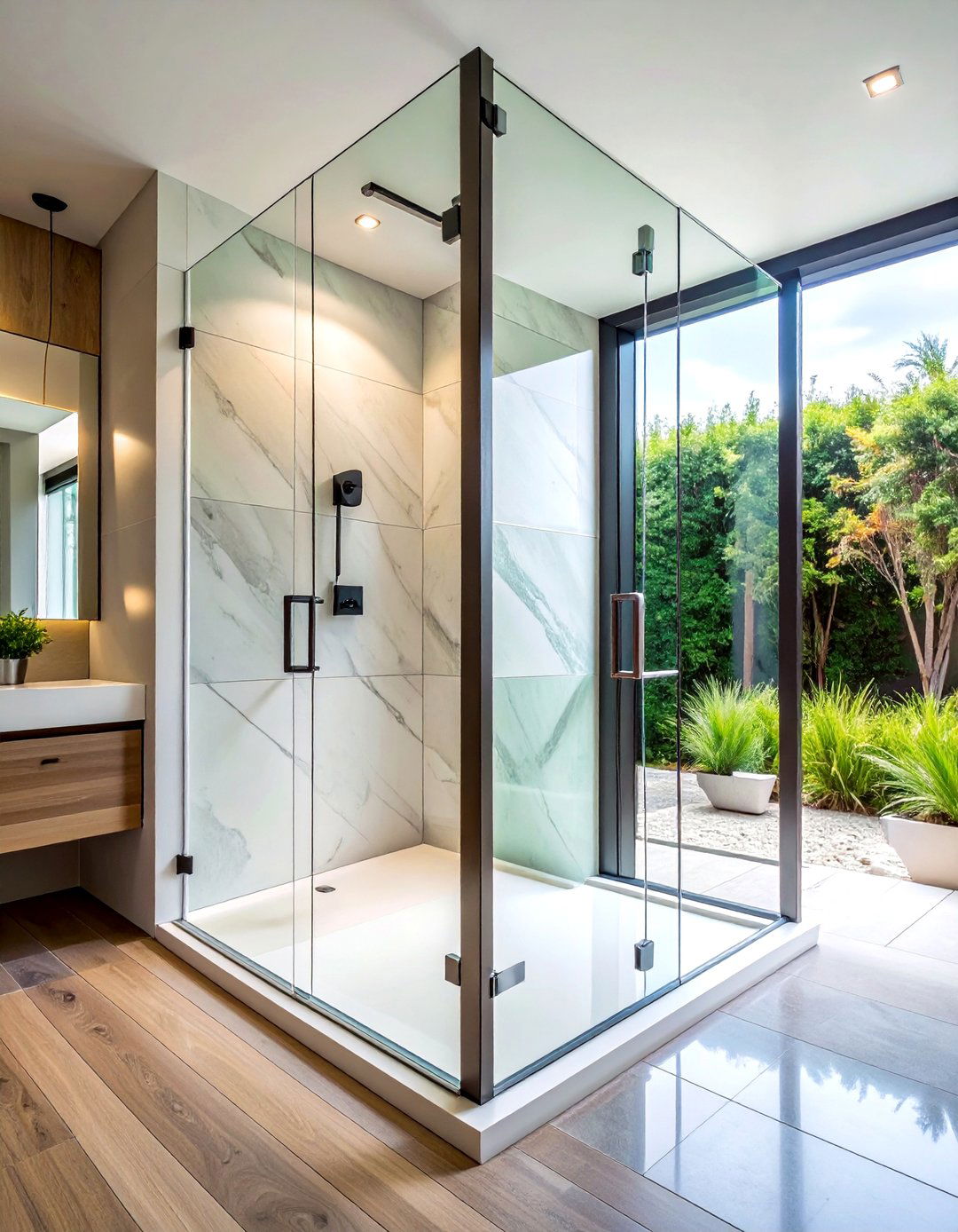 Frameless Glass Shower Enclosure - 30 updated classic bathroom ideas