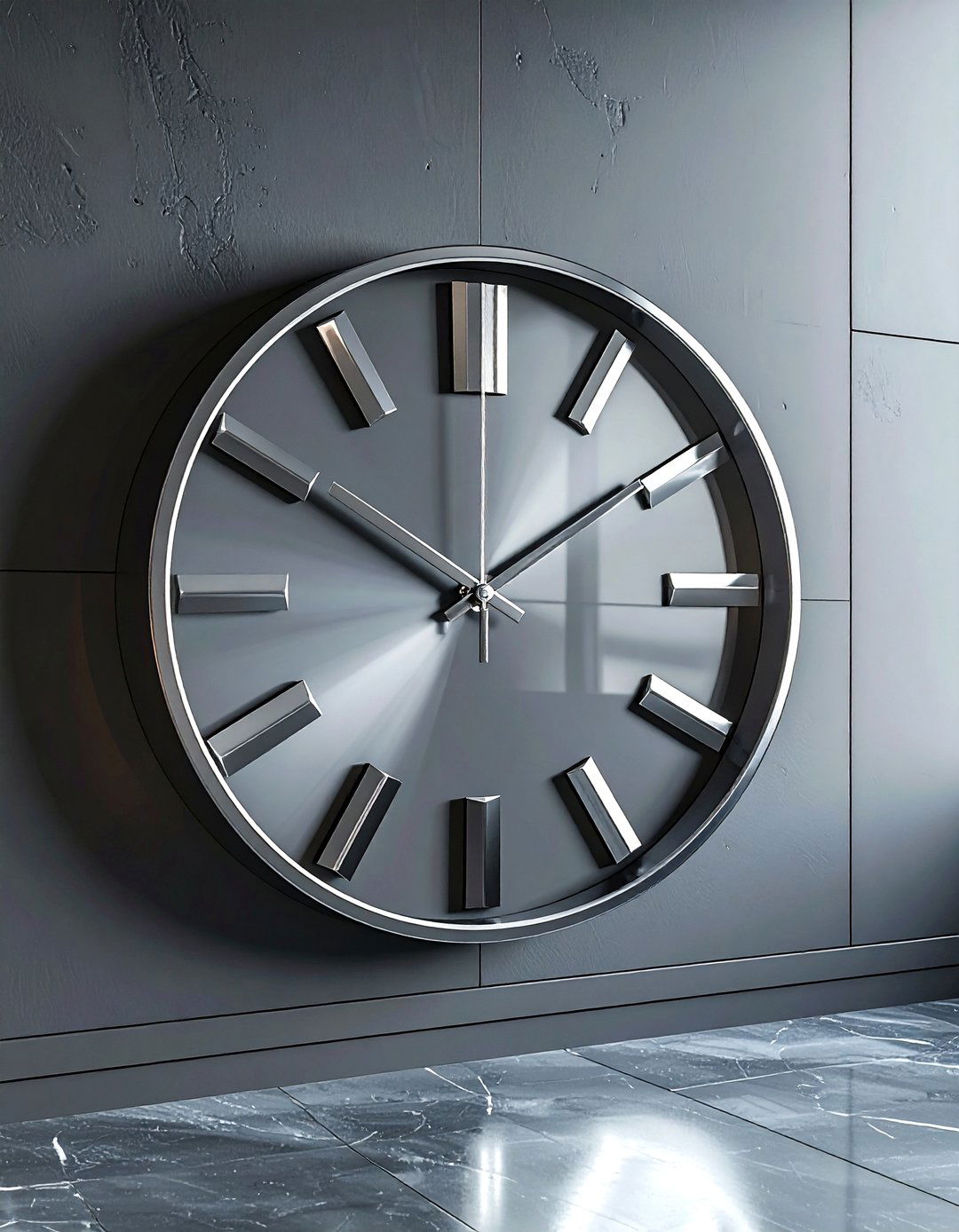 Frameless Large Wall Clock - 30 oversized clock ideas