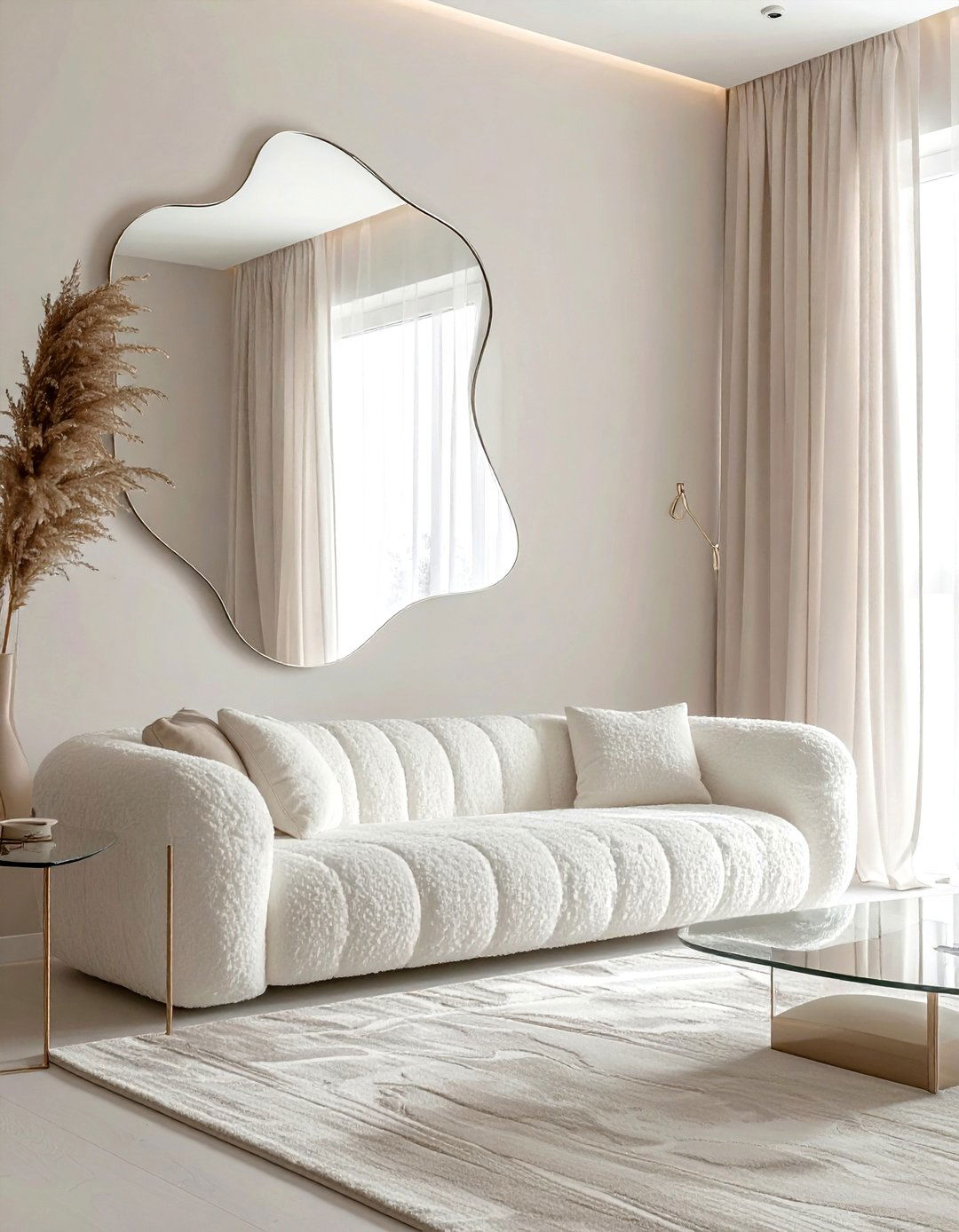 Frameless Organic Mirror - 30 decorative mirror ideas