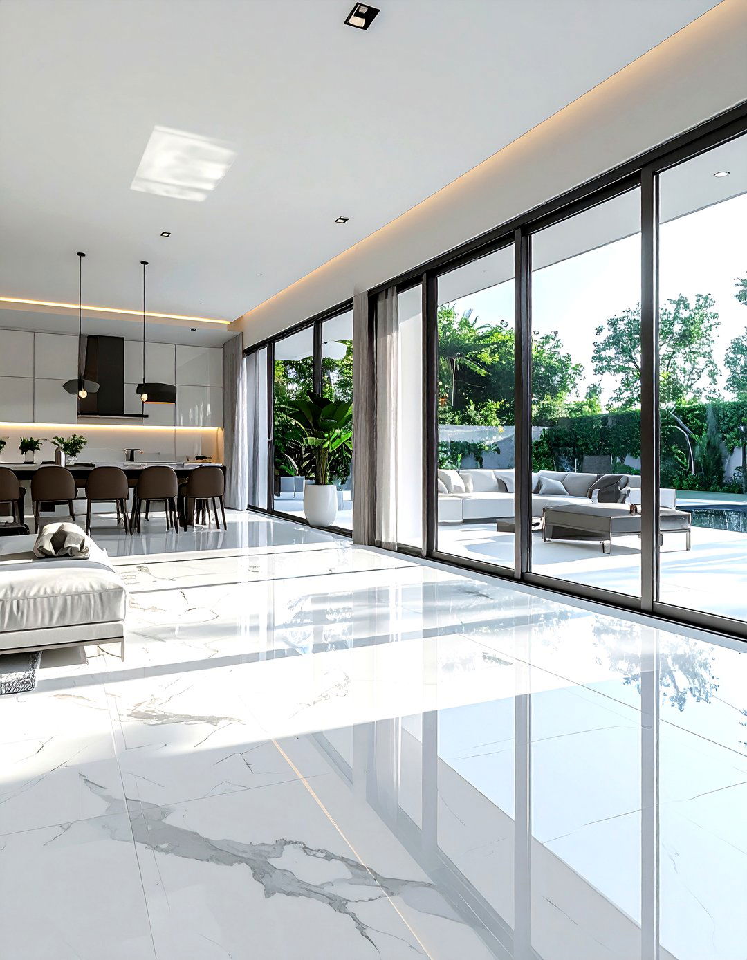 Frameless Patio Door - 30 living room patio doors