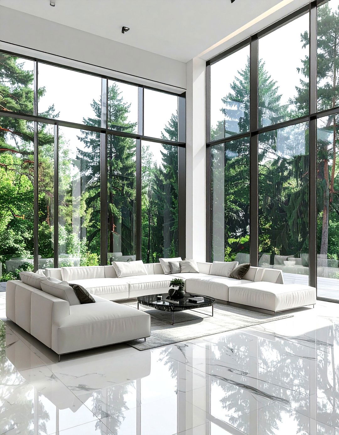 Frameless Window - 30 living room window ideas
