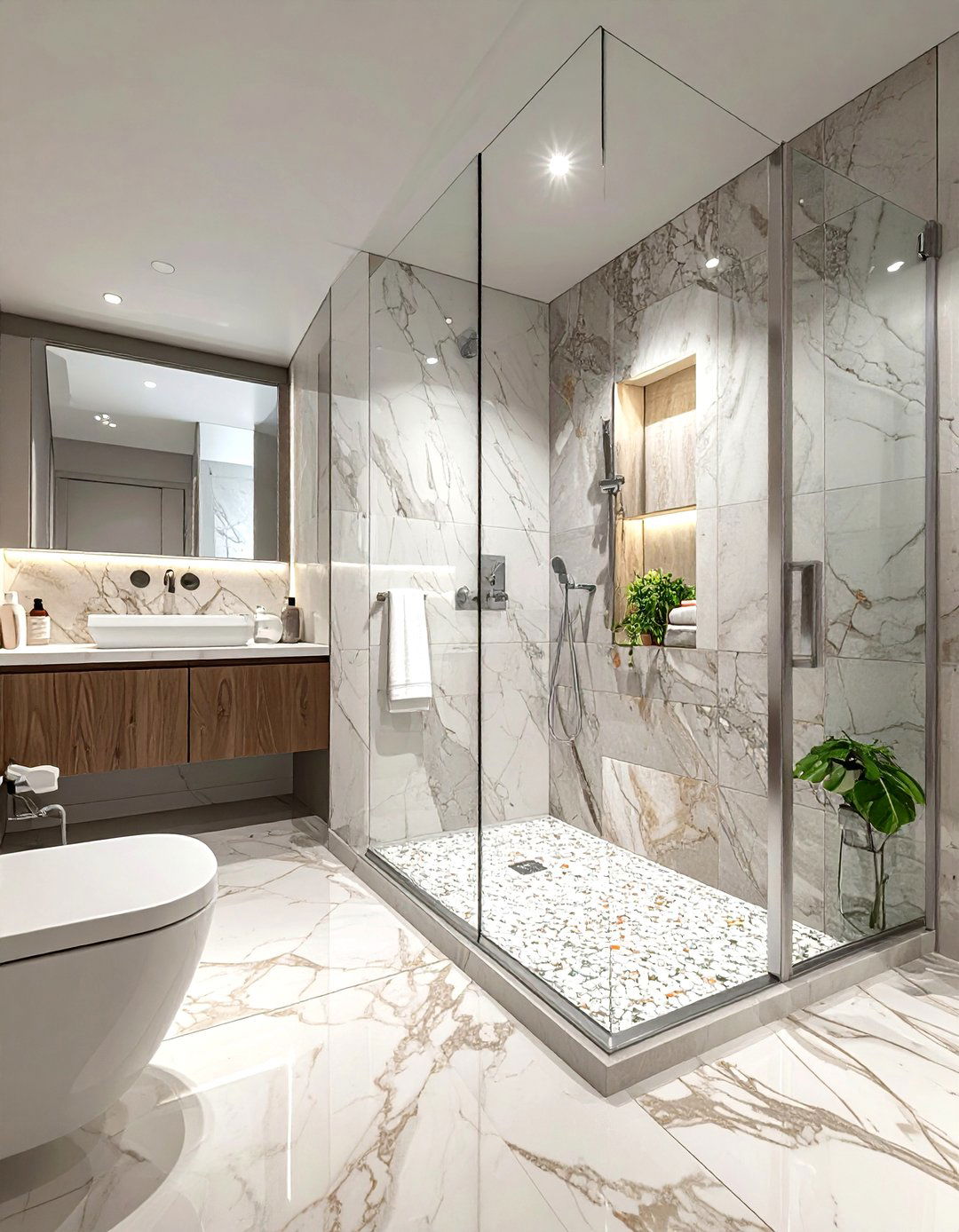 Frameless glass shower - 30 show home bathroom ideas