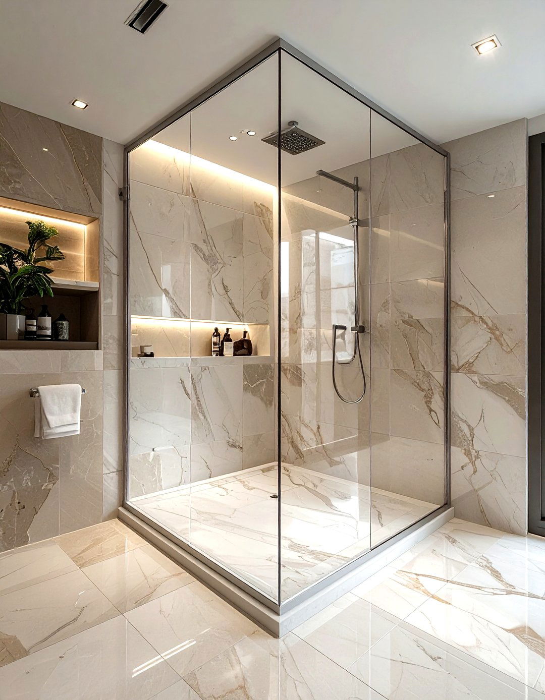 Frameless glass shower - 30 zen bathroom ideas
