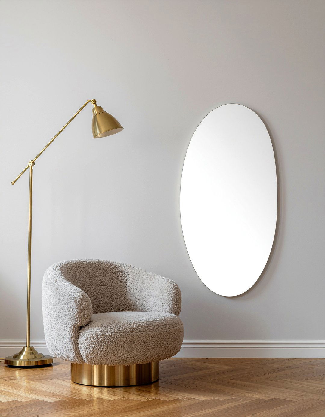 Frameless organic shape mirror - 30 living room mirrors