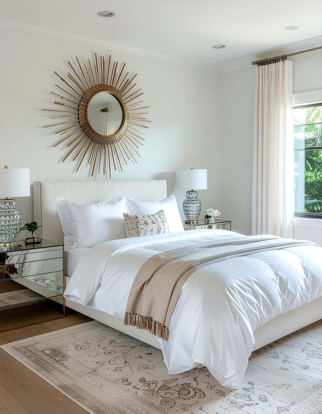 Frameless sunburst mirror - 30 bedroom sunburst mirrors