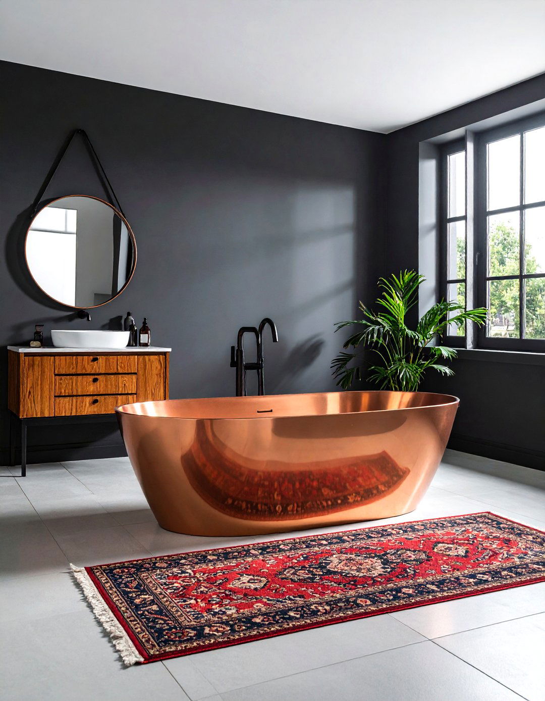 Freestanding Copper Tub - 30 Edwardian bathroom ideas