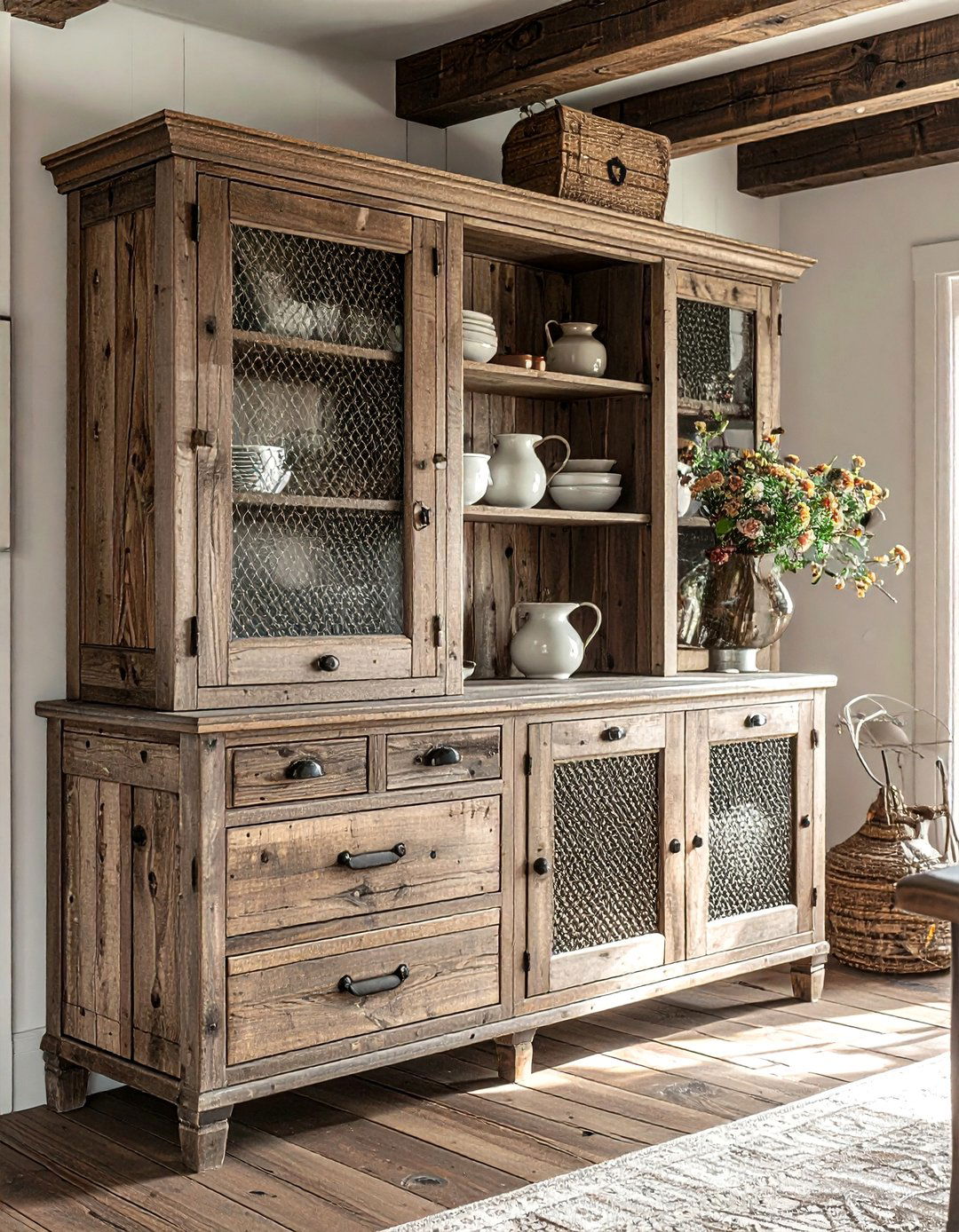 Freestanding Hutch - 30 dining room creative storage ideas