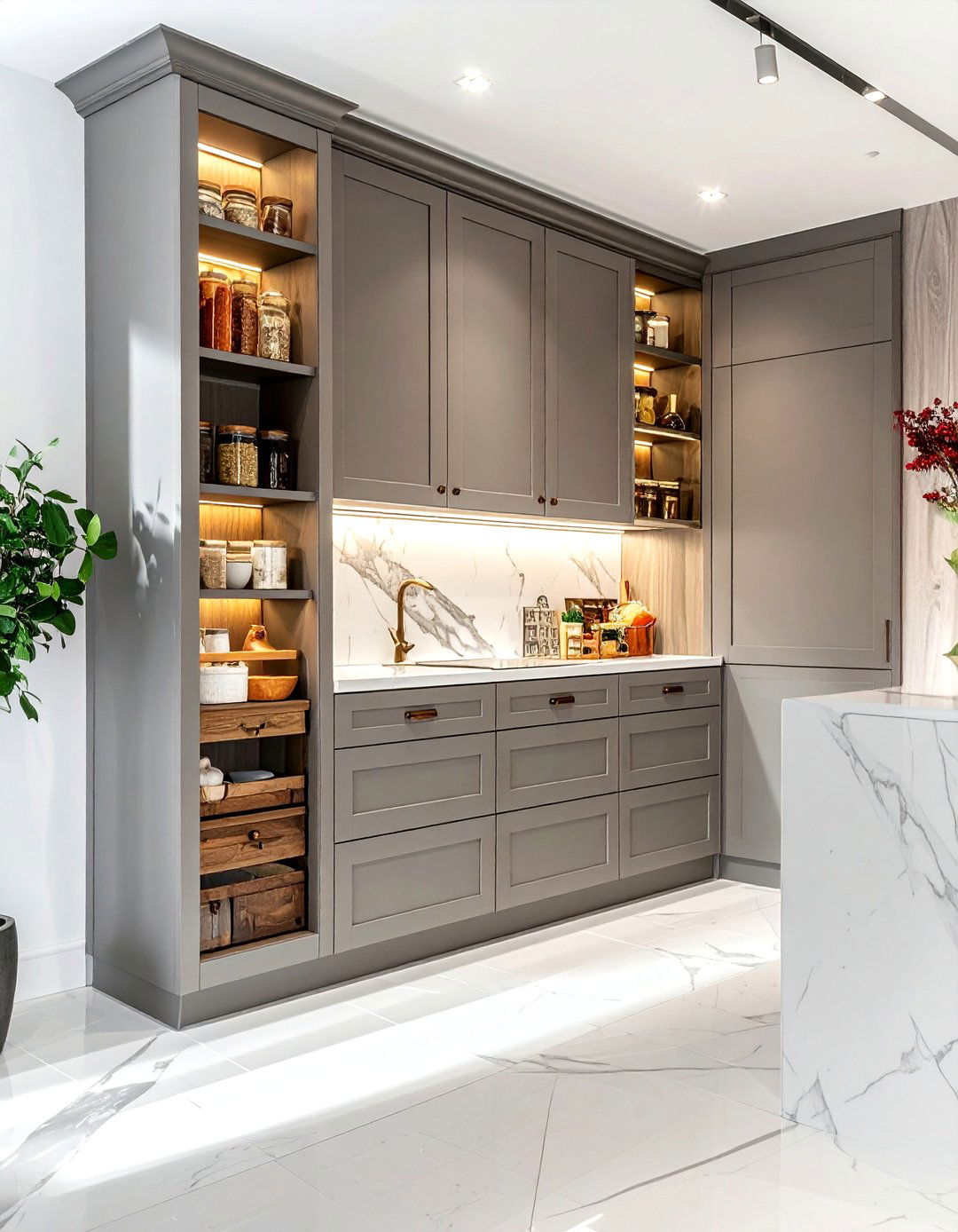 Freestanding Larder Cabinet - 30 English country kitchen ideas