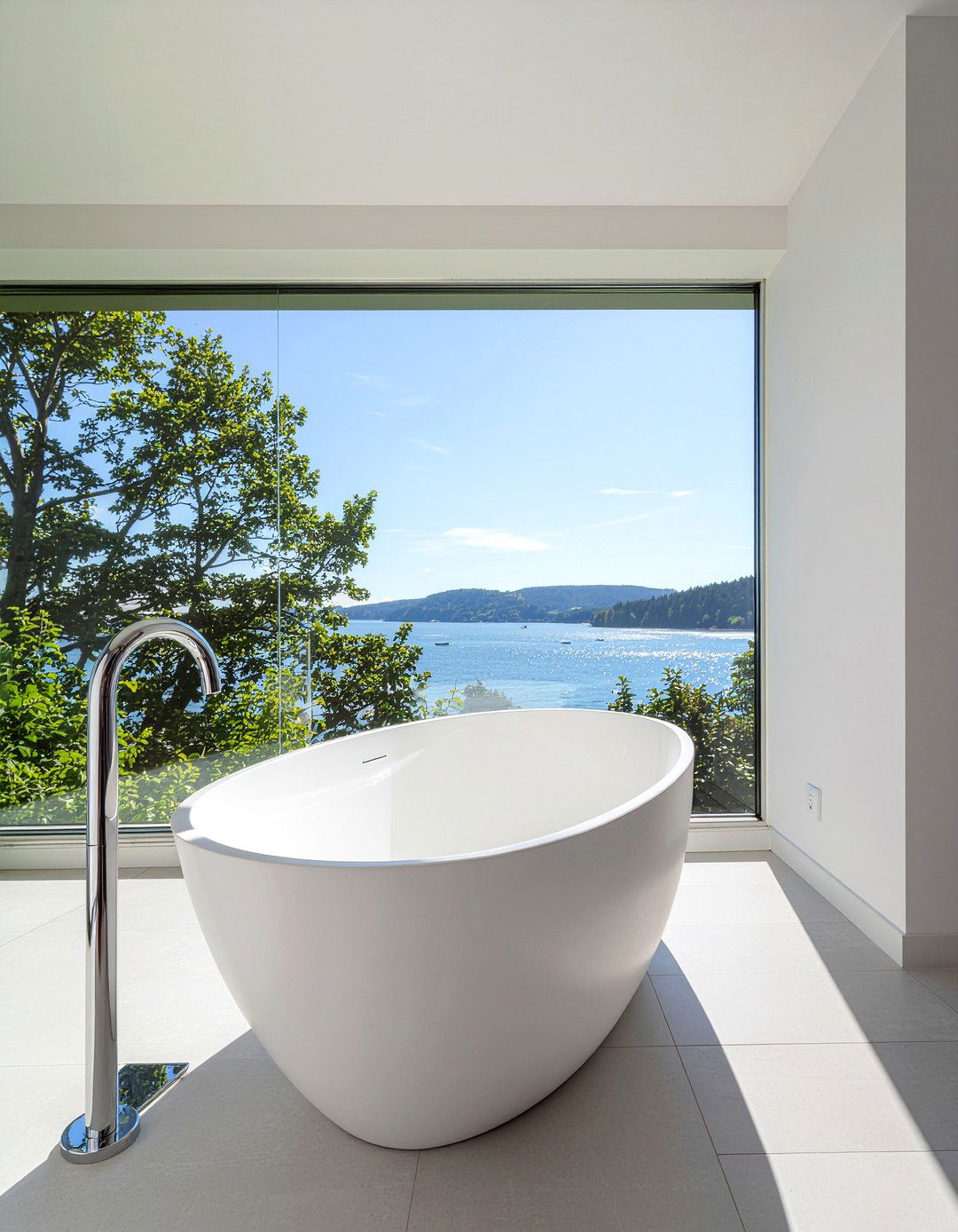 Freestanding Soaking Tub - 30 Scandinavian bathroom ideas