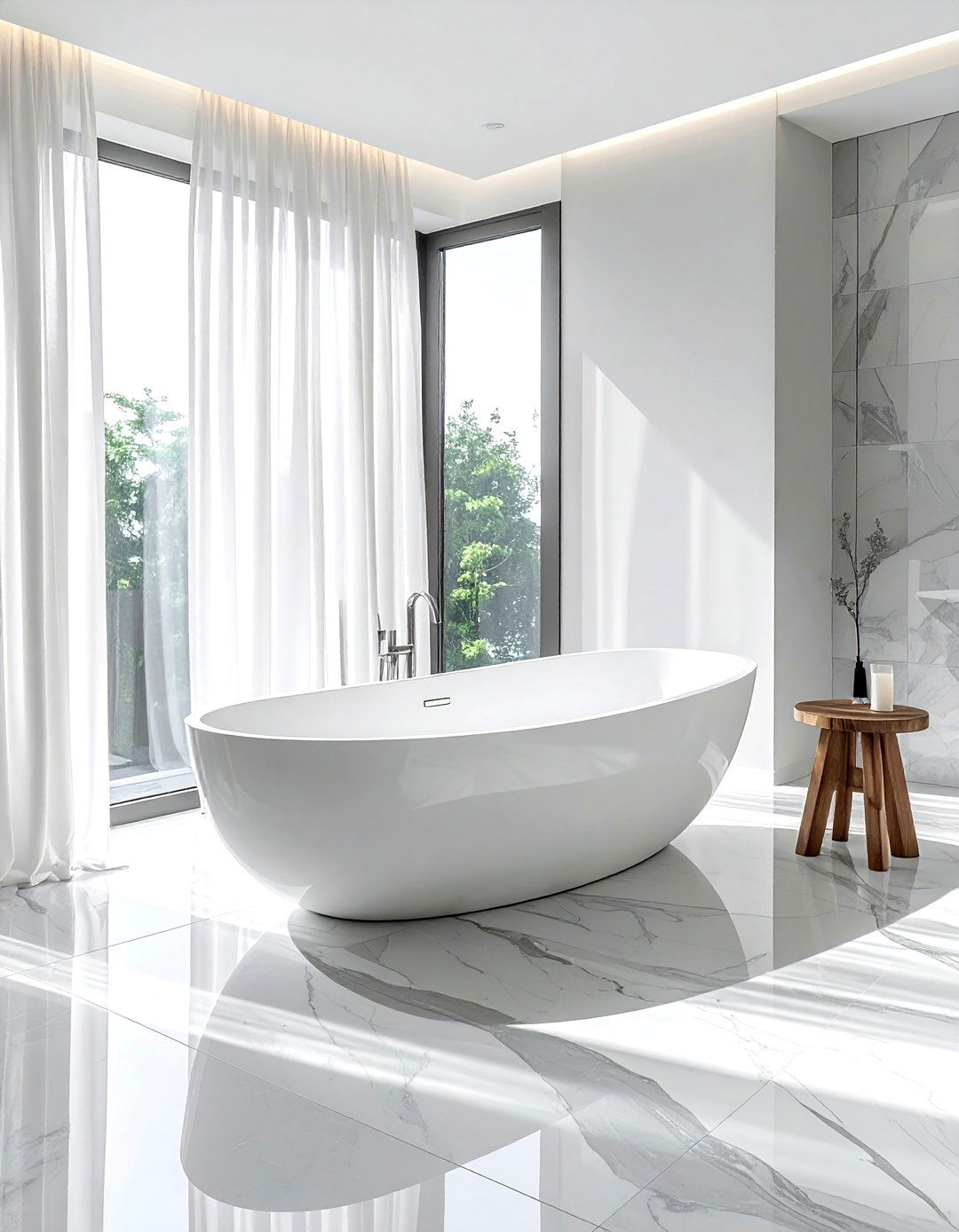 Freestanding Soaking Tub - 30 bathroom redesign ideas