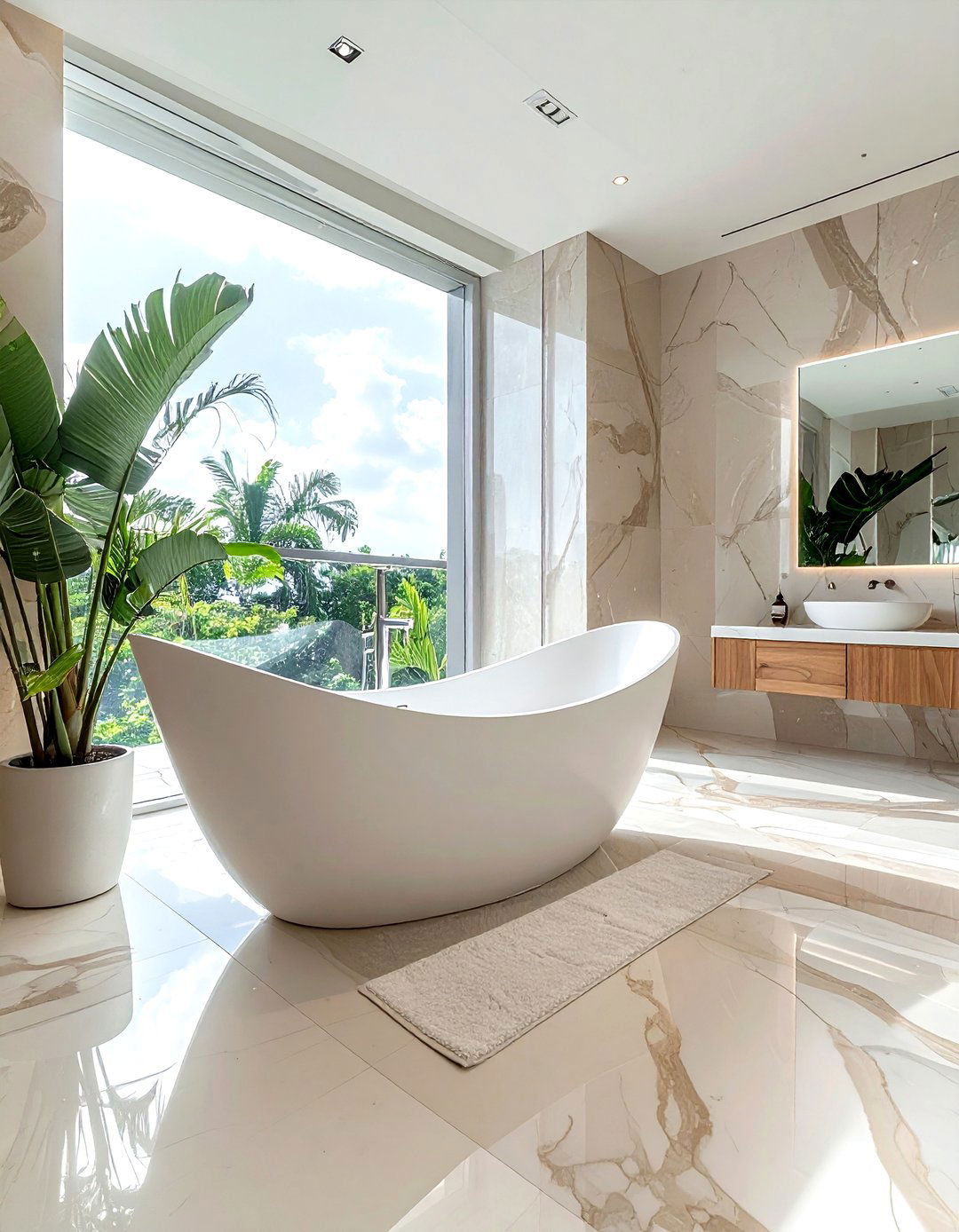 Freestanding Soaking Tub - 30 bathroom renovation ideas