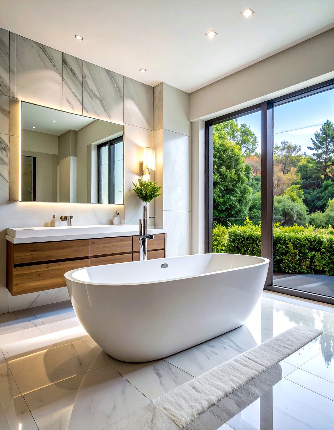 Freestanding bathtub filler - 30 brushed nickel bathroom ideas