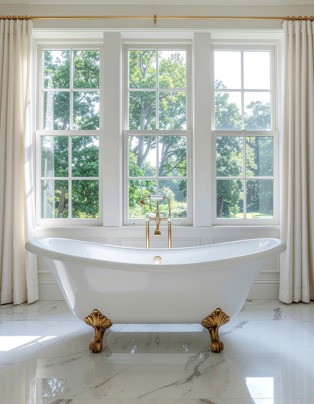 Freestanding clawfoot tub - 30 Georgian bathroom ideas