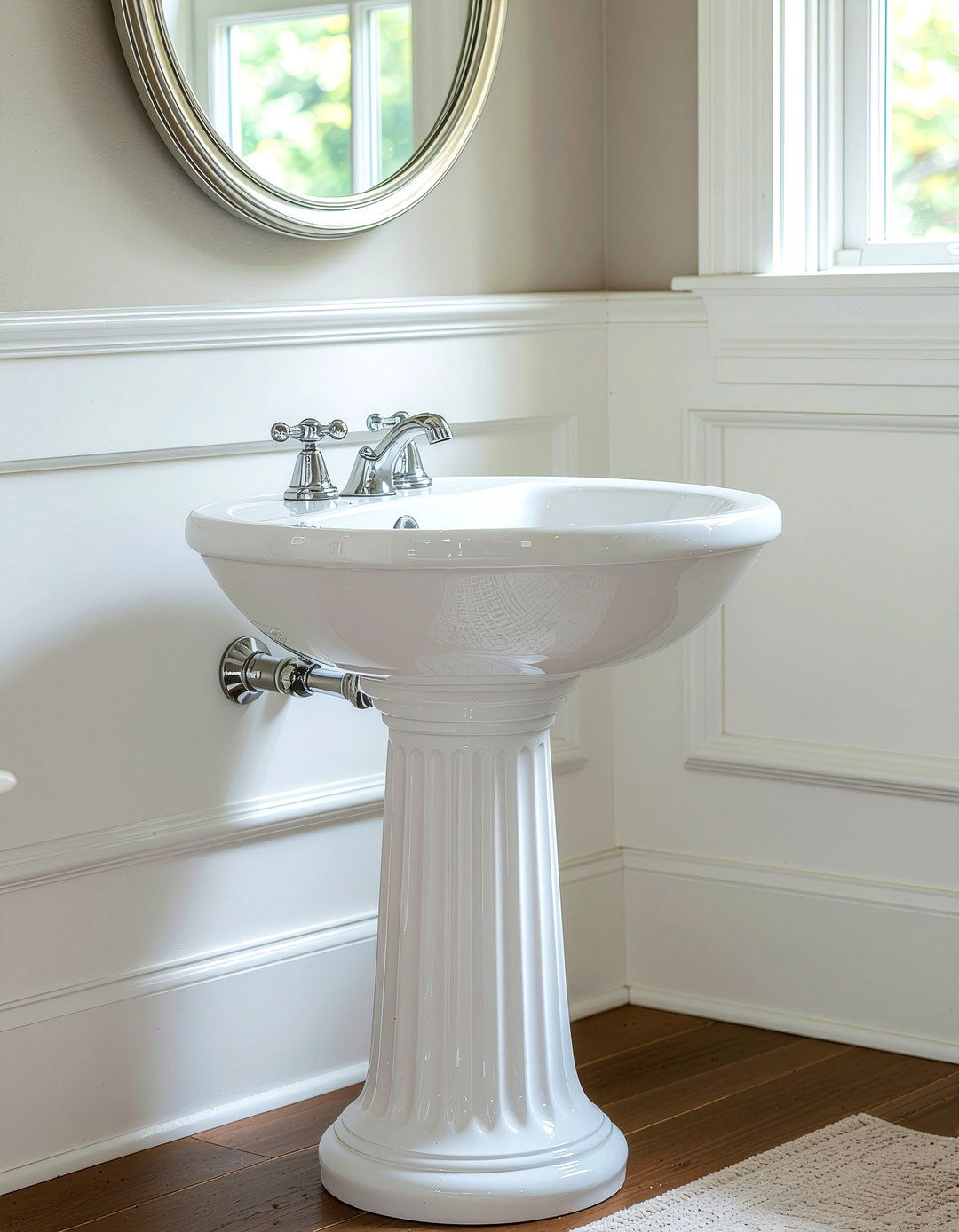 Freestanding pedestal sink - 30 French country bathroom ideas