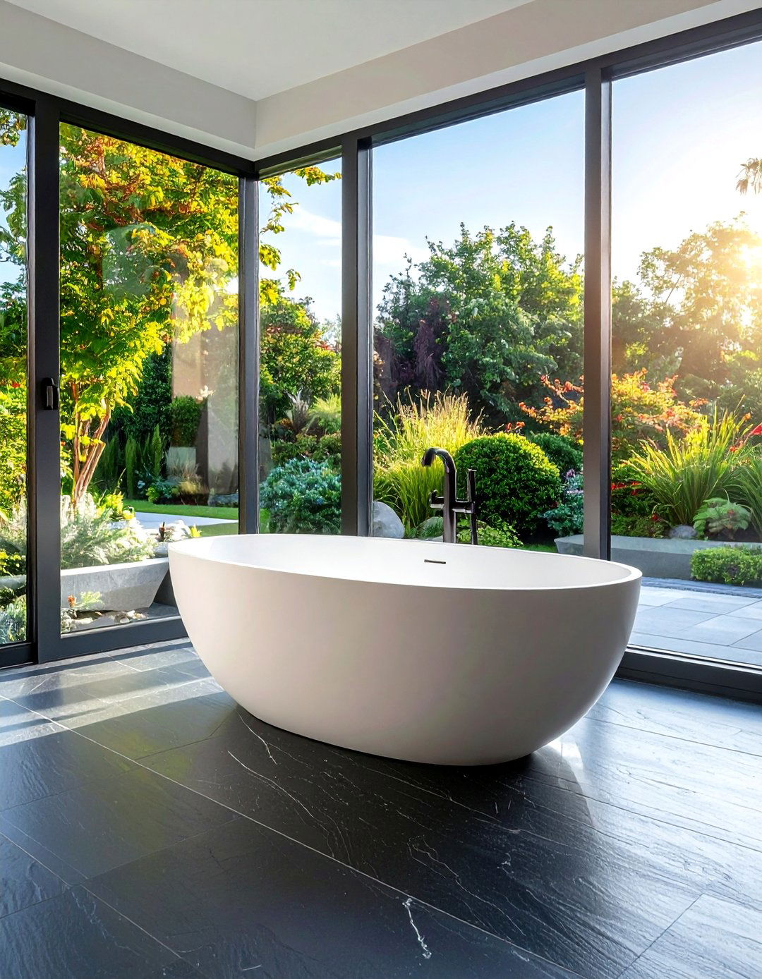 Freestanding soaking tub - 30 calming bathroom ideas