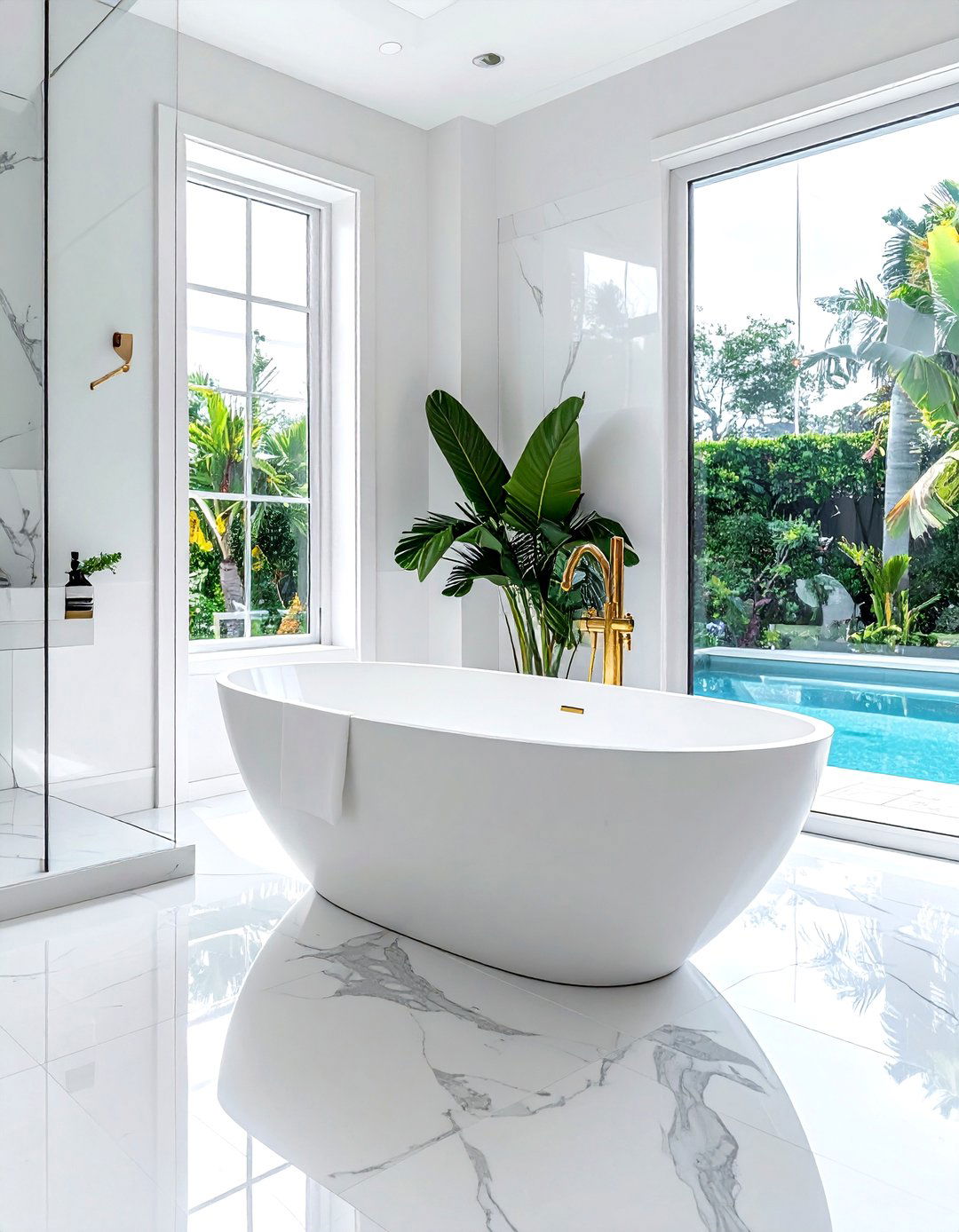 Freestanding soaking tub - 30 elegant bathroom ideas