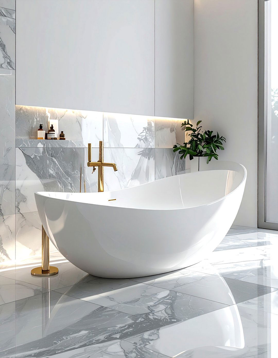 Freestanding soaking tub - 30 luxurious decor ideas