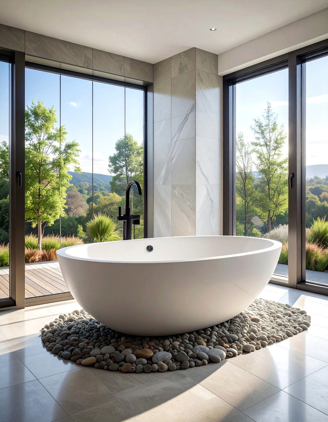 Freestanding soaking tub - 30 sophisticated bathroom ideas
