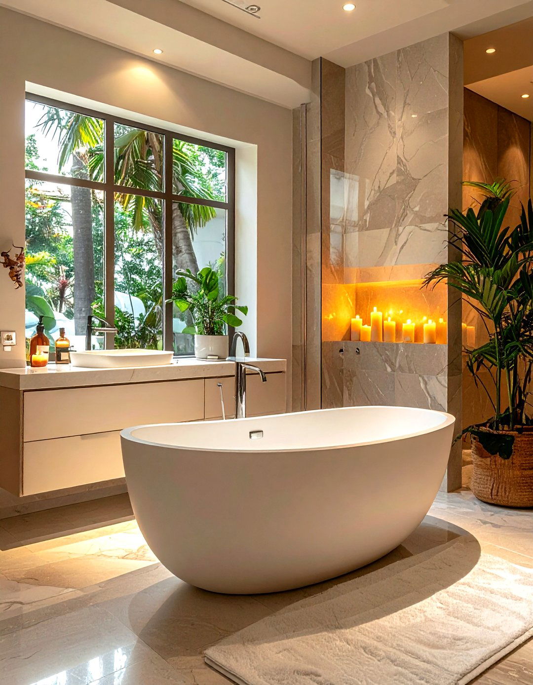 Freestanding soaking tub - 30 townhouse bathroom ideas