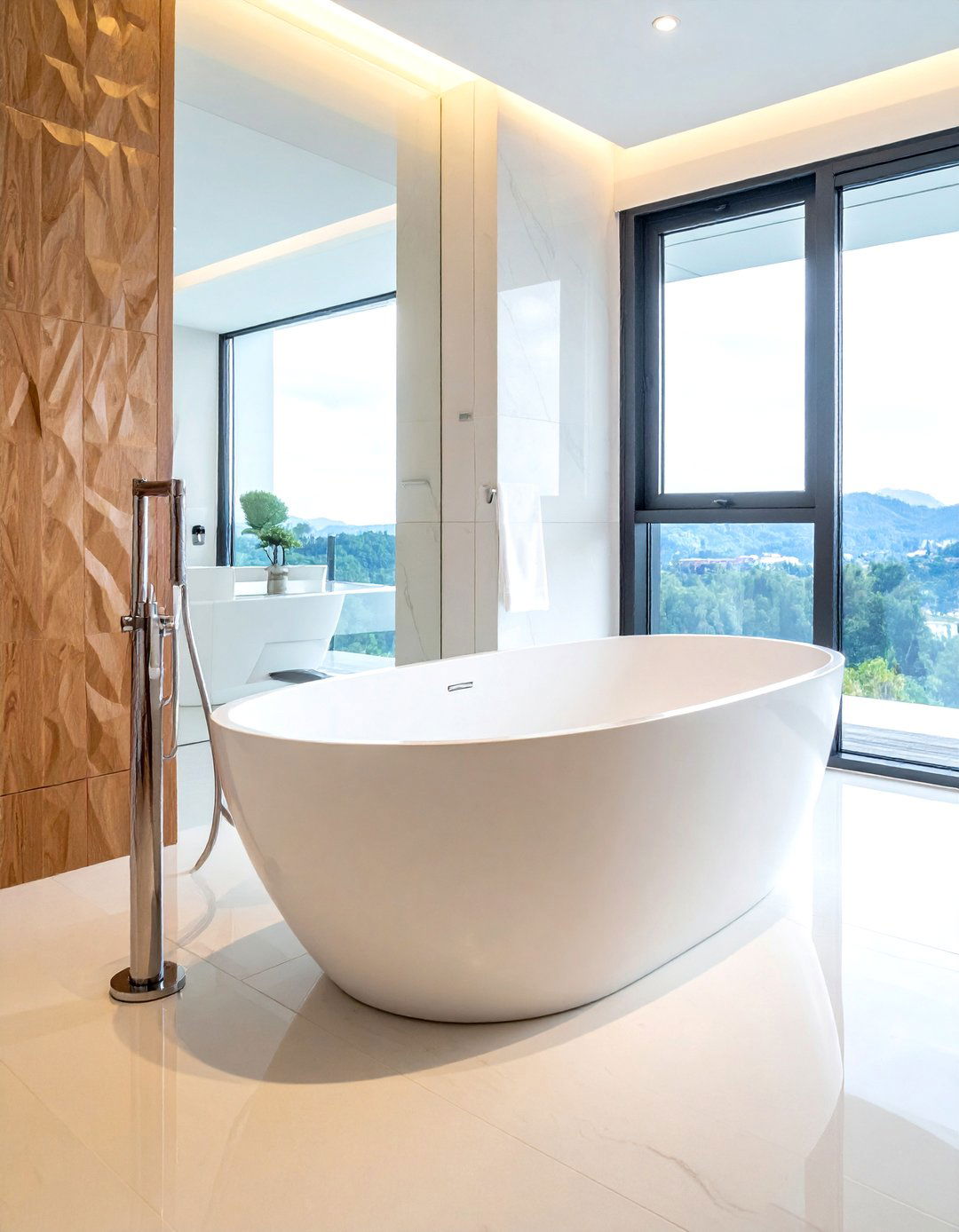 Freestanding tub filler - 30 bathroom plumbing ideas