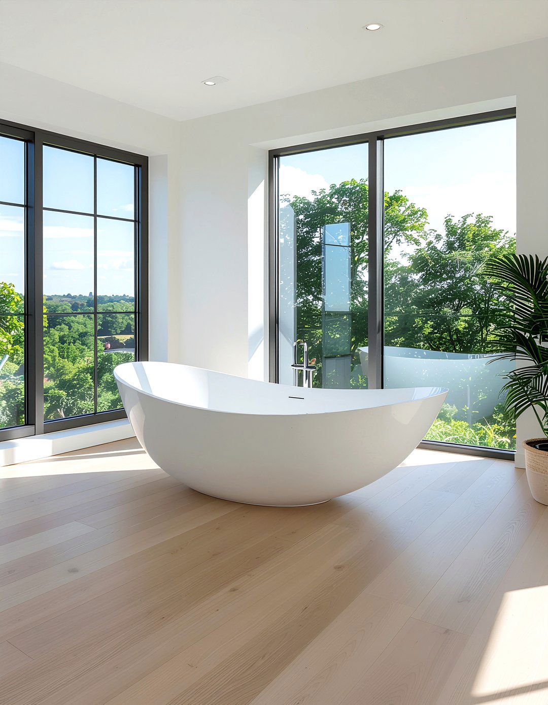 Freestanding tub placement - 30 bathroom expansion ideas