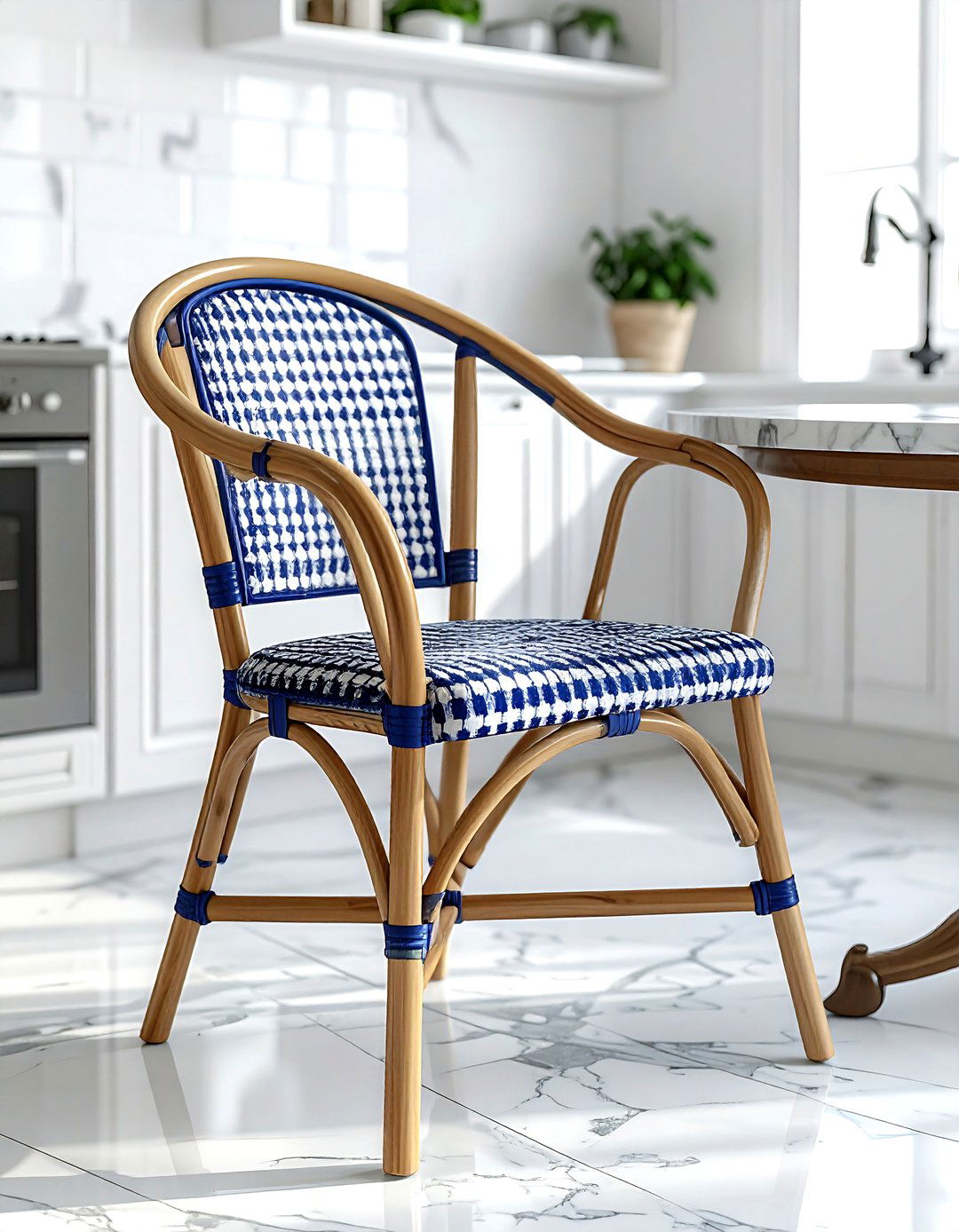 French Bistro Rattan Chair - 30 rattan dining chair ideas