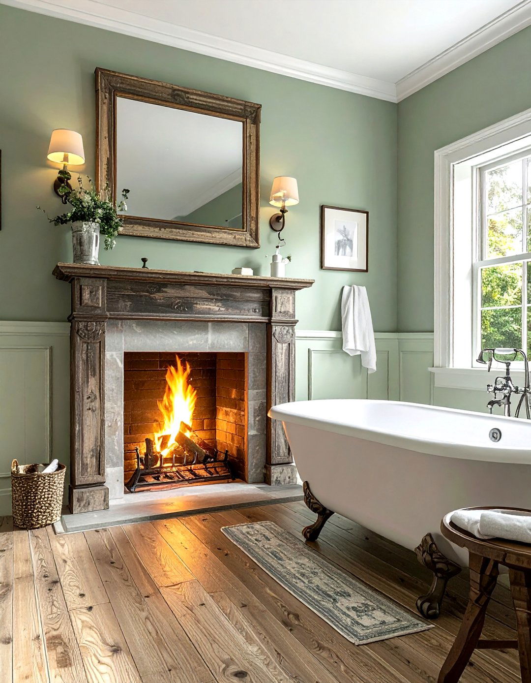 French Country Bathroom Fireplace - 30 bathroom with fireplace ideas