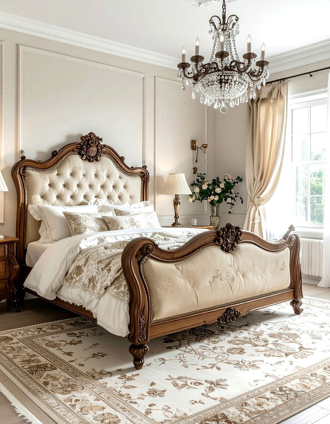 French Country Bedroom - 30 farmhouse cream bedroom ideas