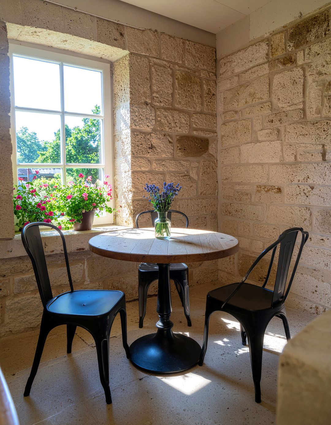 French Country Bistro Dining Room - 30 no rug dining room ideas