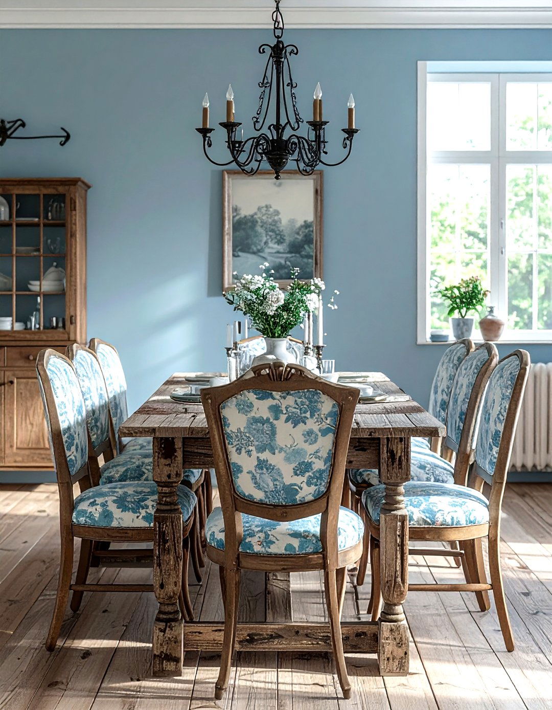 French Country Blue Dining Room - 30 light blue dining room ideas