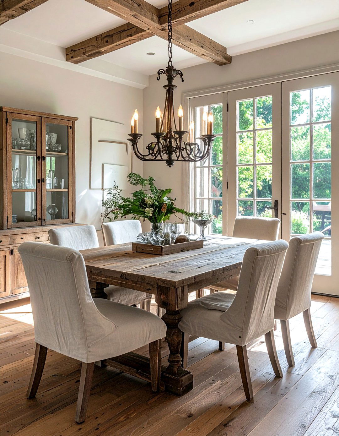 French Country Chandelier - 30 preserved dining room ideas