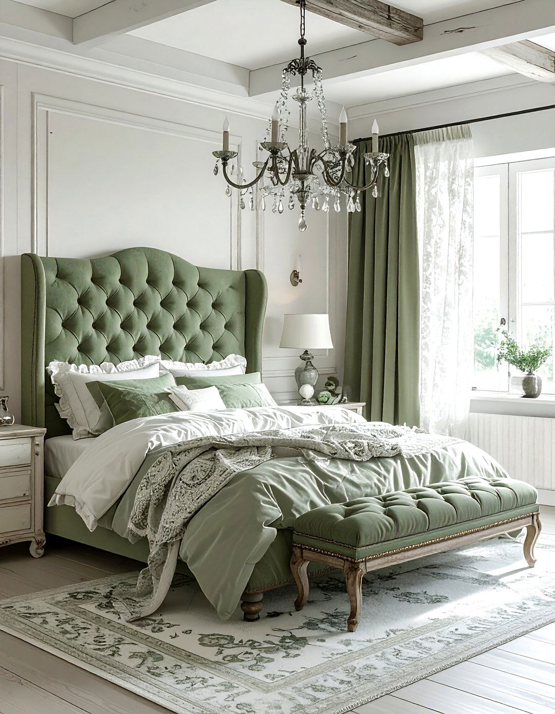 French Country Chandelier - 30 bedroom chandelier ideas