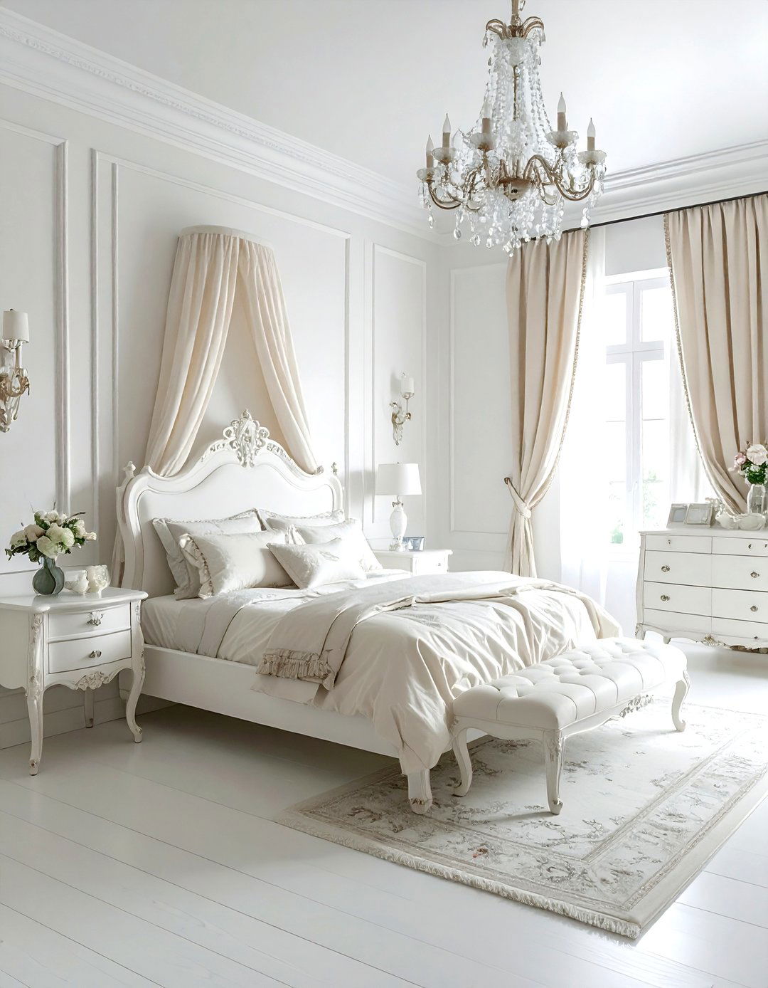 French Country Cream And White Bedroom - 30 cream and white bedroom ideas
