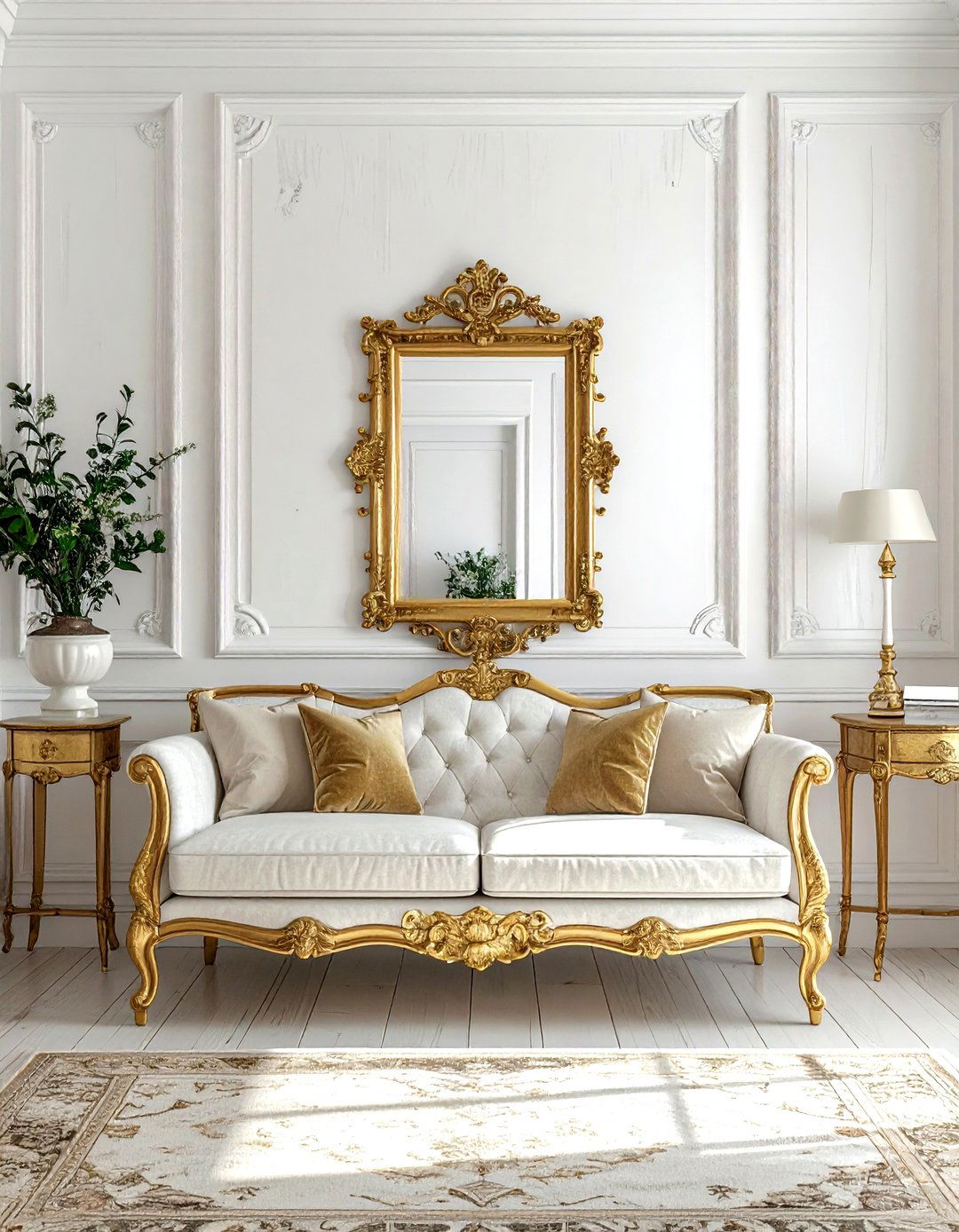 French Country Gold Living Room - 30 gold living room ideas
