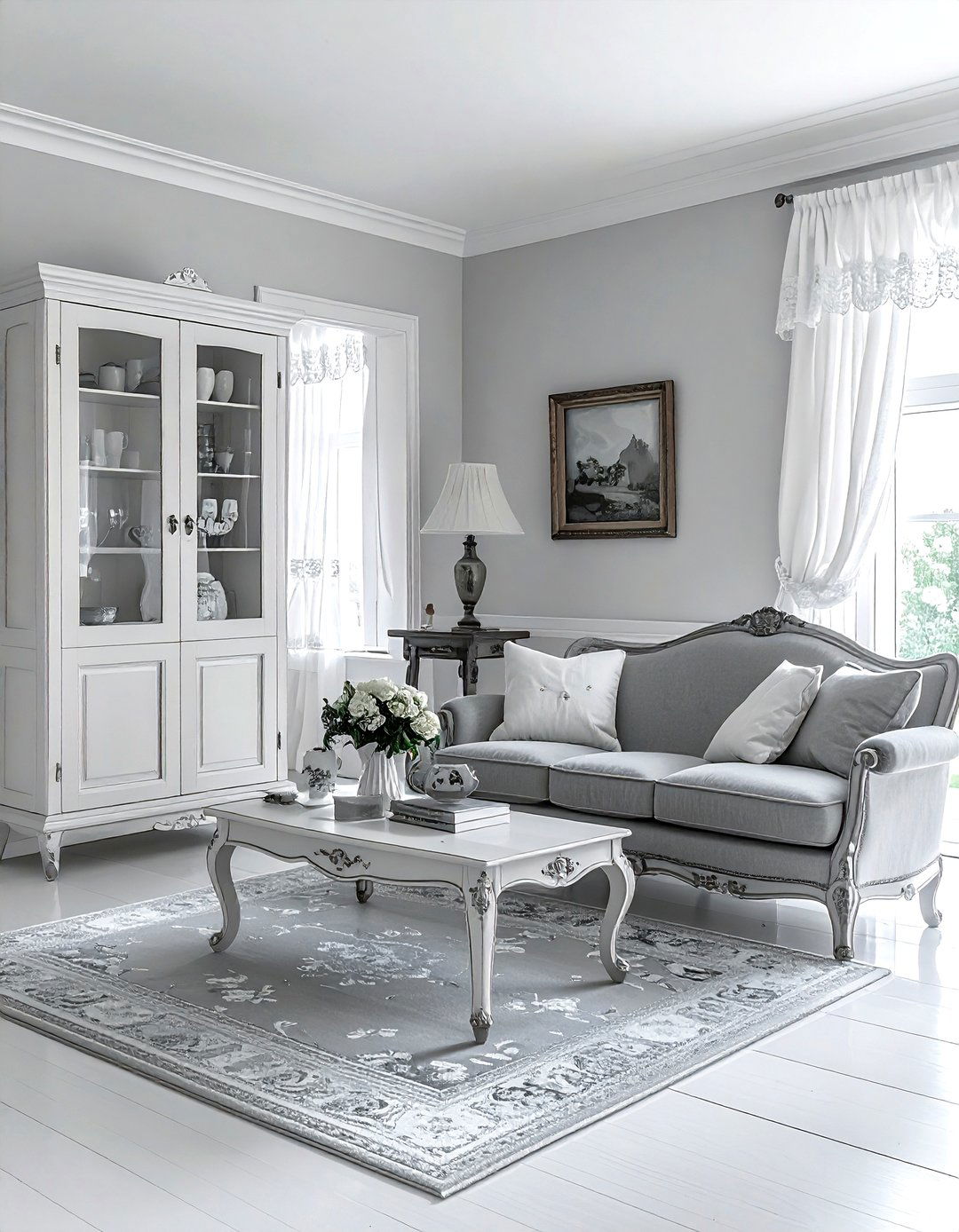 French Country Gray And White - 30 gray and white living room ideas