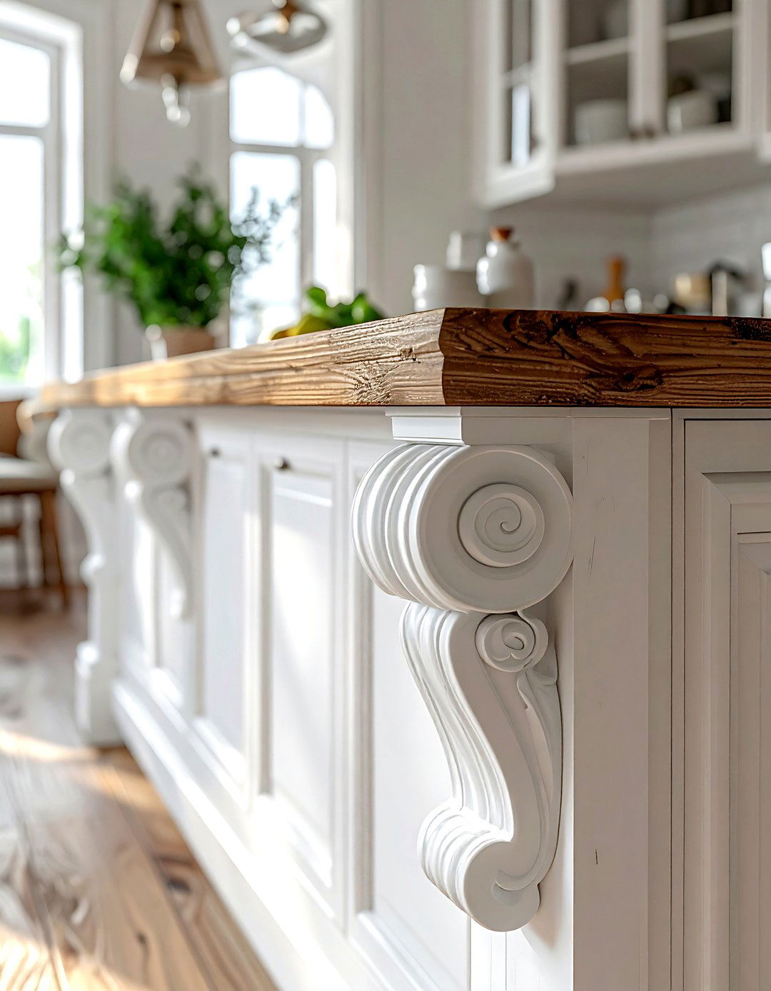French Country Island Corbel - 30 kitchen corbel ideas