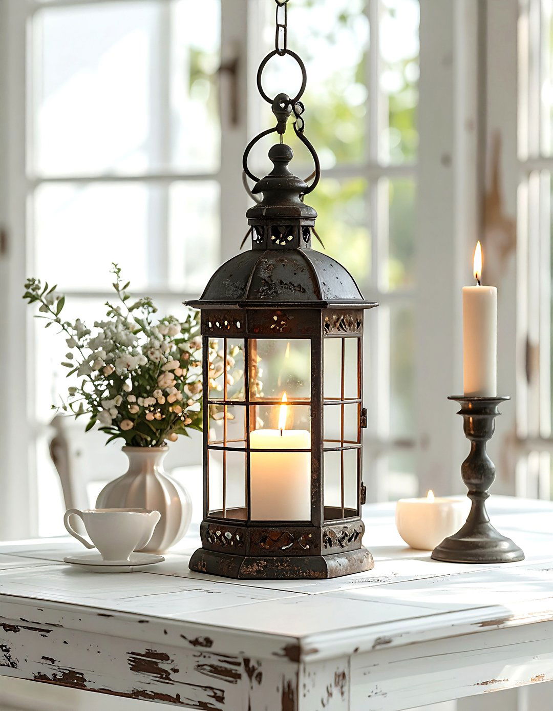 French Country Lantern - 30 dining room chandelier ideas