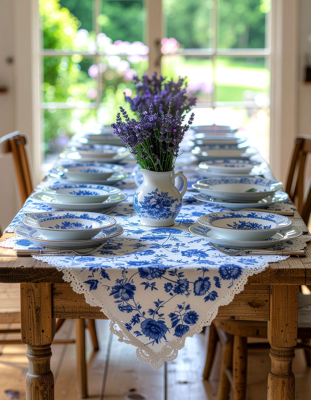 French Country Table - 30 dining room table setting ideas