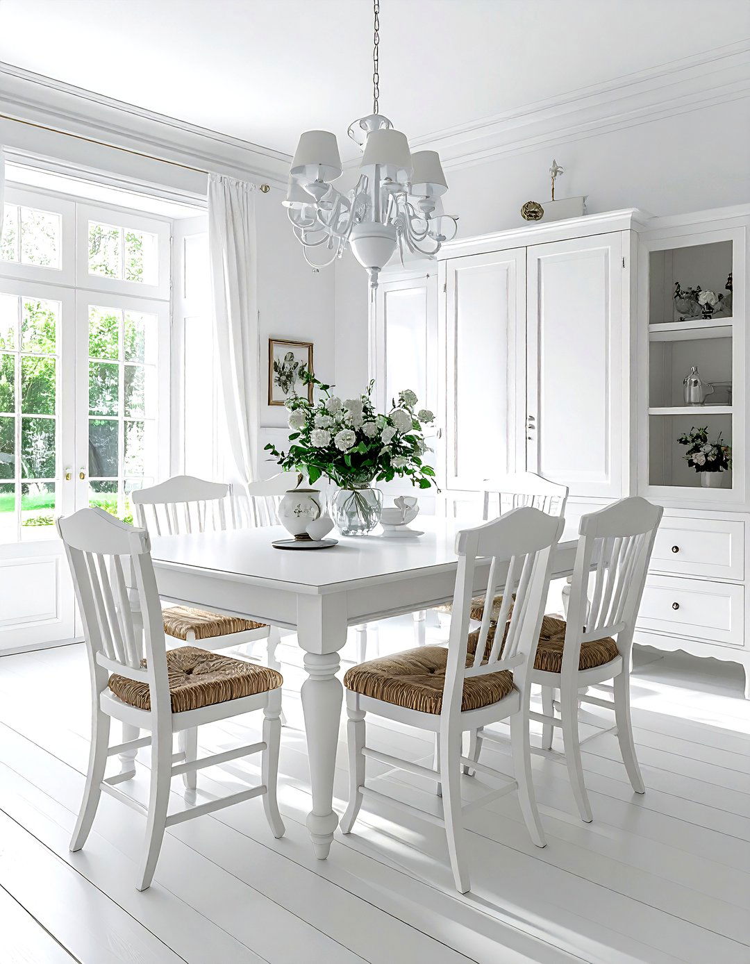 French Country White Dining Room - 30 white dining room decor ideas