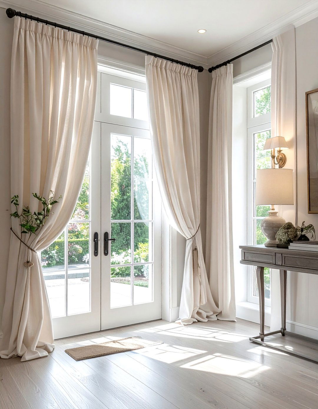 French Door Curtains - 30 window treatment ideas