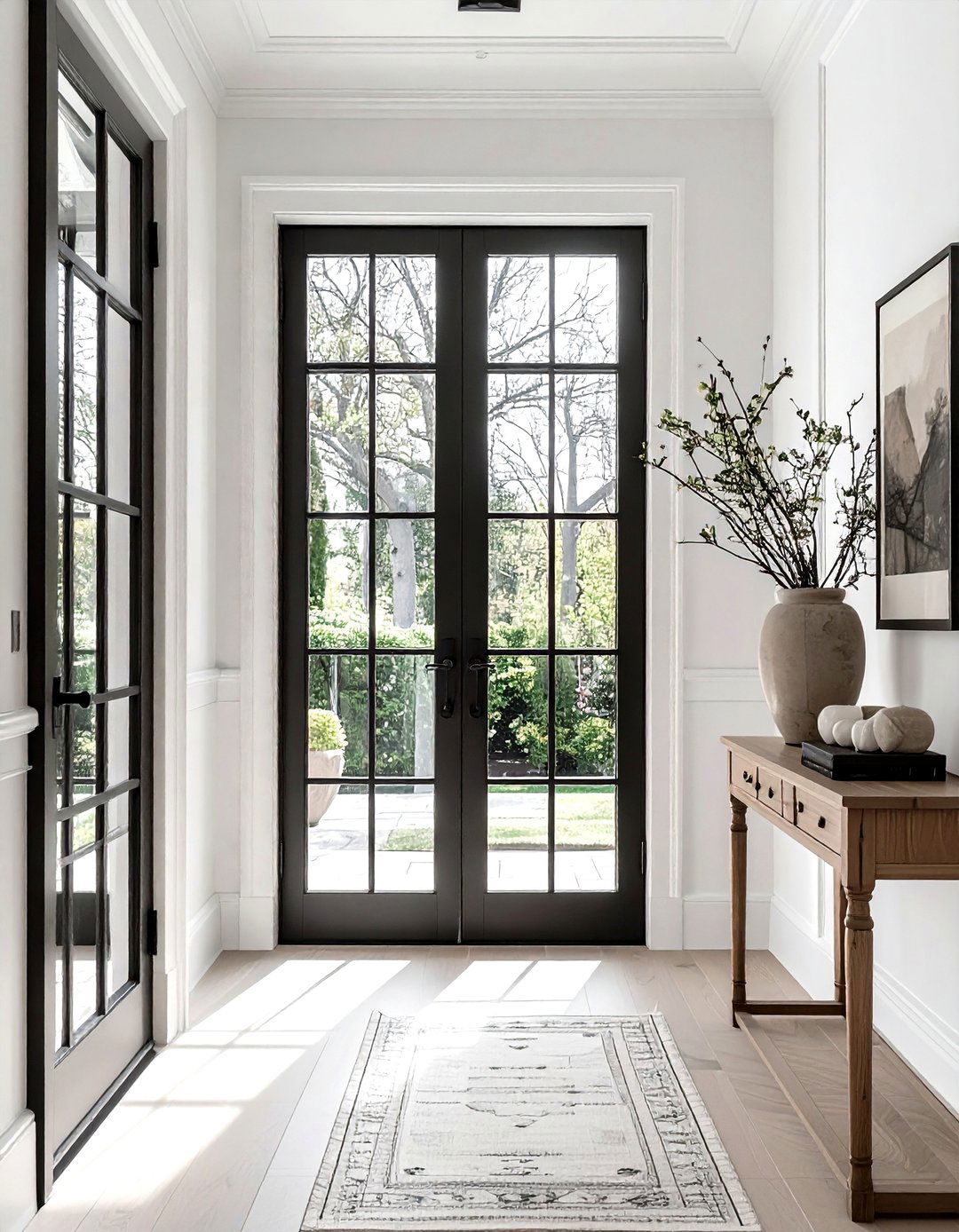 French Door Entryway - 30 transitional home decor ideas