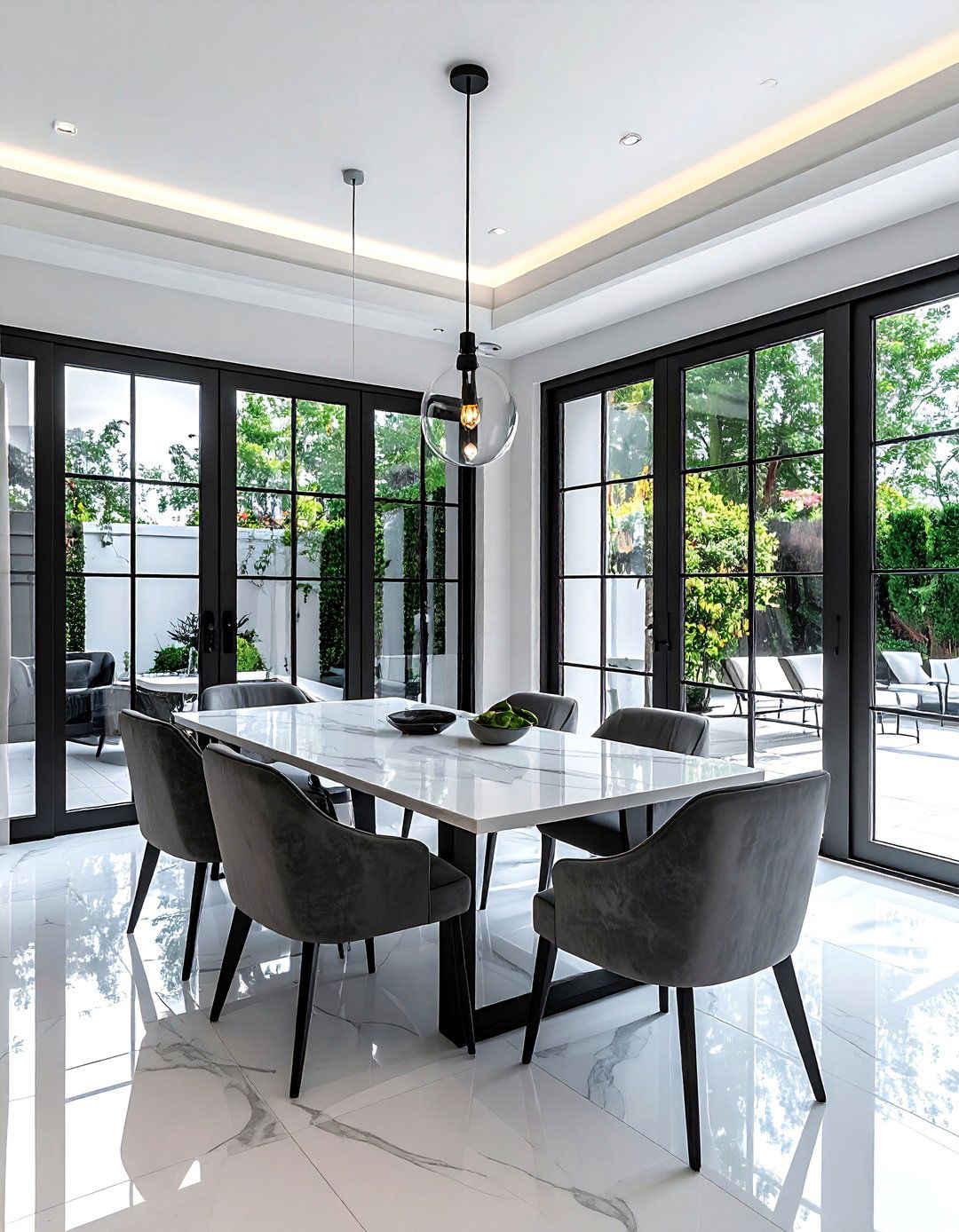 French Doors - 30 dining room focal point ideas