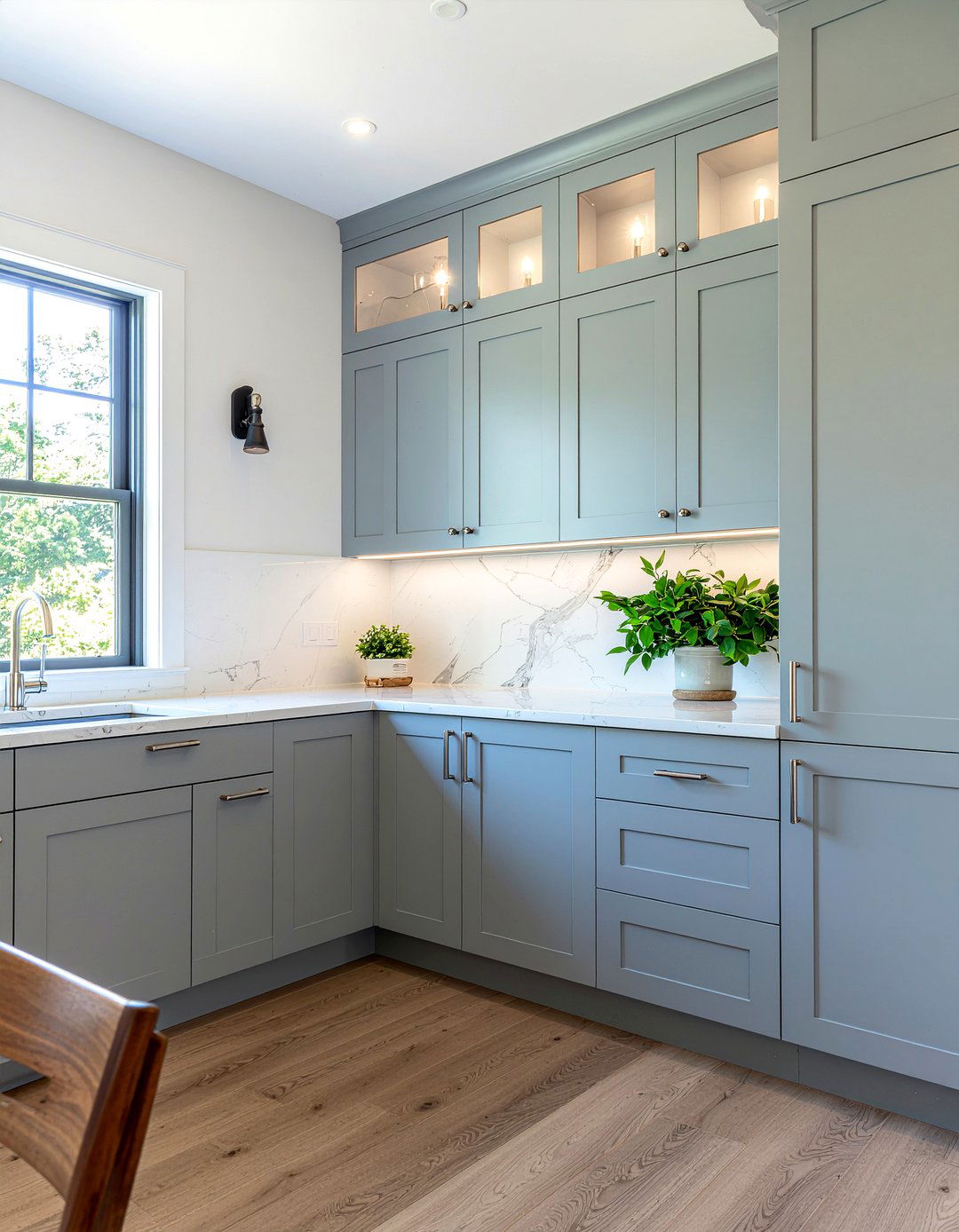 French Gray Cabinets - 30 French kitchen ideas