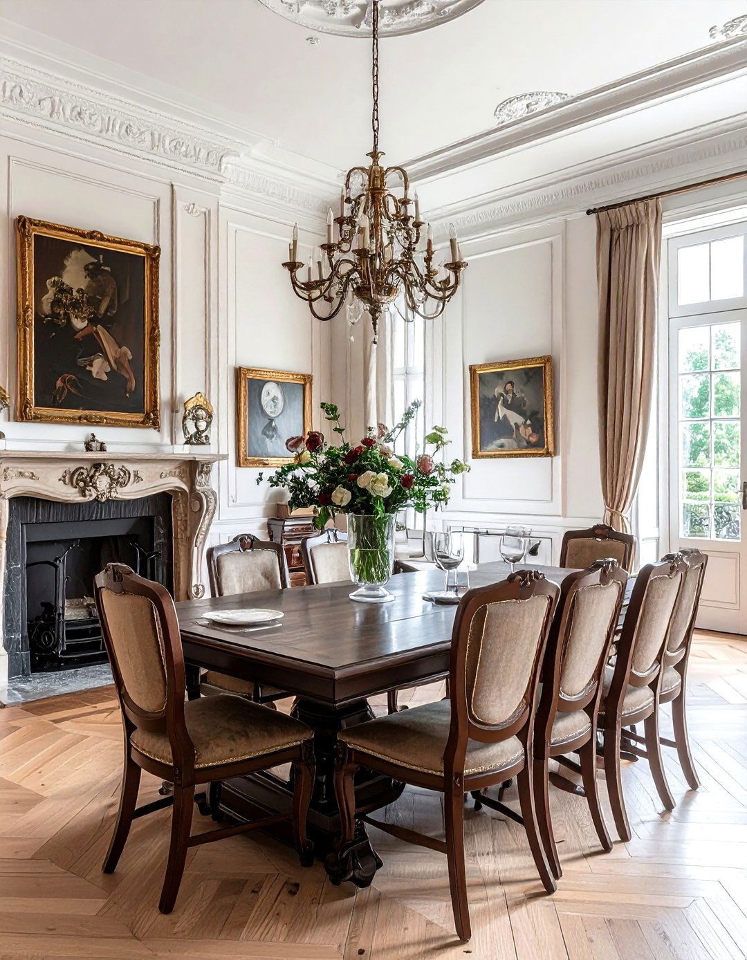 French Manor Dining Room - 30 French dining room ideas