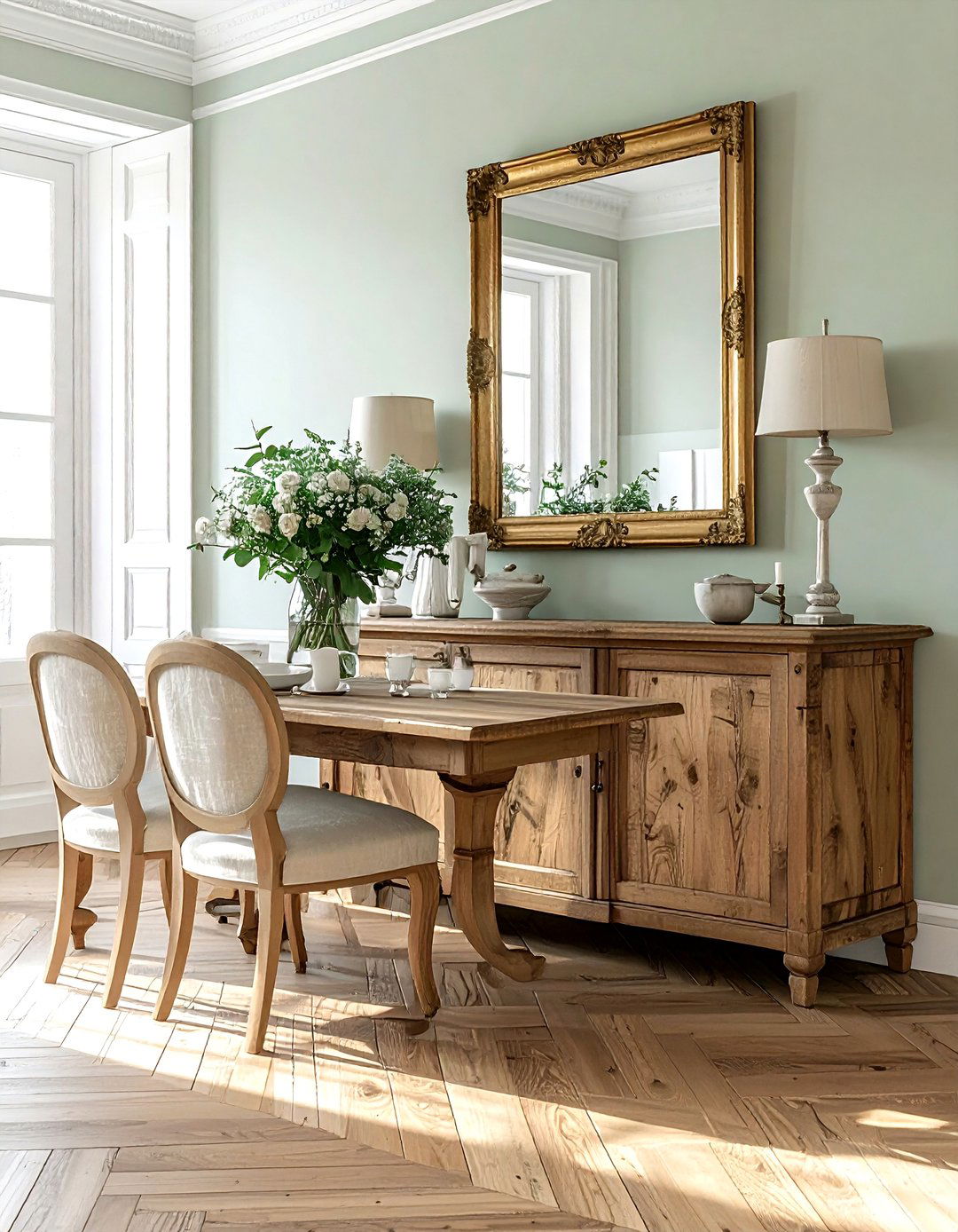 French Provincial Sideboard - 30 antique buffet dining room ideas