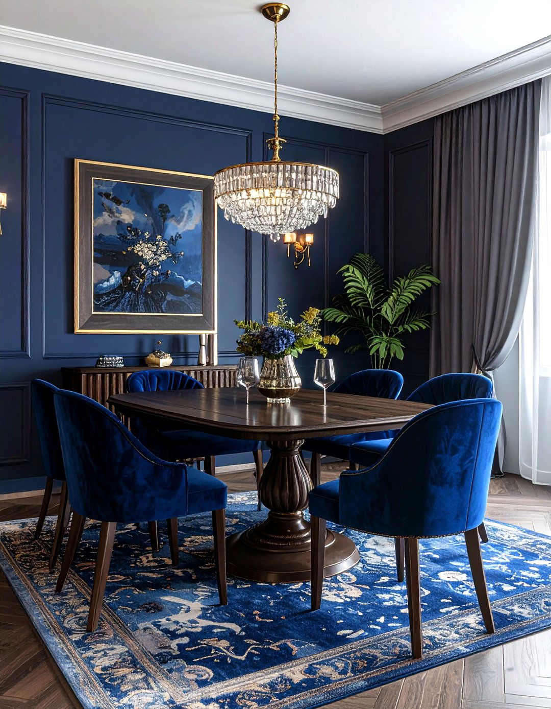 French Velvet Dining Room - 30 French dining room ideas