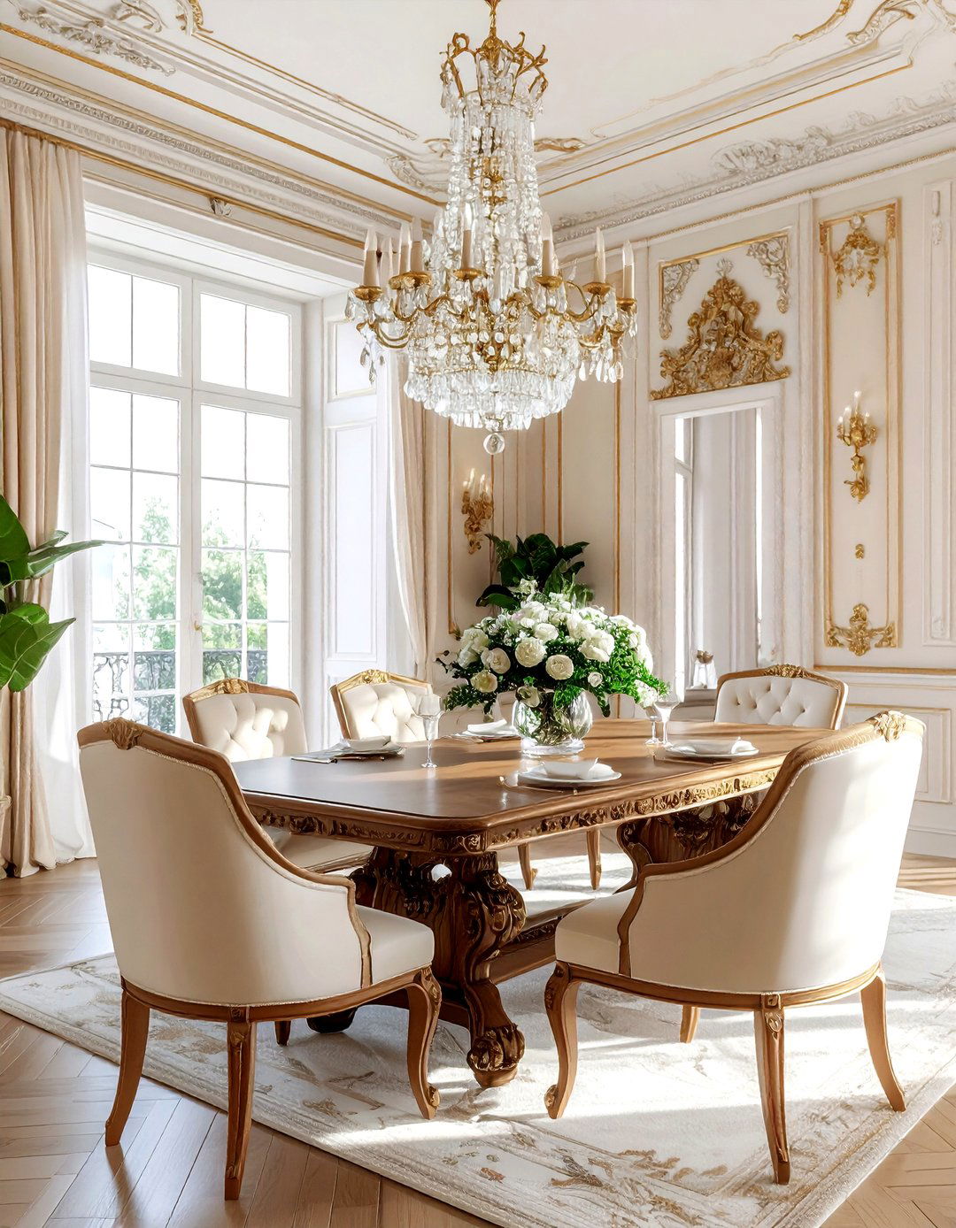 French chateau dining room - 30 palatial dining room ideas