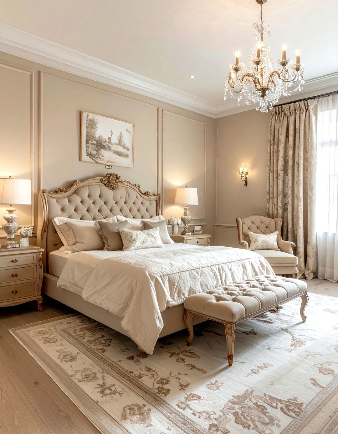 French country beige bedroom - 30 farmhouse beige bedroom ideas